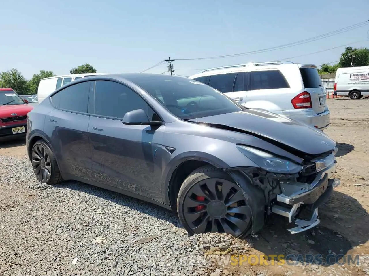4 fotografías del automóvil dañado 7SAYGDEF6PF843413 TESLA MODEL Y 2023