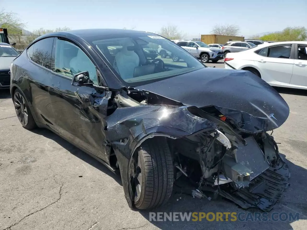 4 fotografías del automóvil dañado 7SAYGDEF7PF839449 TESLA MODEL Y 2023