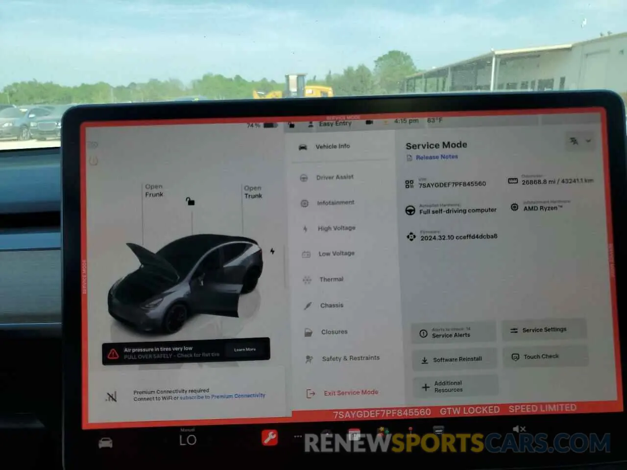 9 fotografías del automóvil dañado 7SAYGDEF7PF845560 TESLA MODEL Y 2023