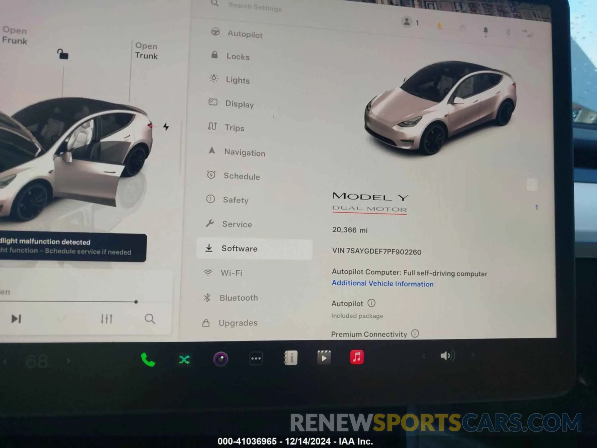 14 fotografías del automóvil dañado 7SAYGDEF7PF902260 TESLA MODEL Y 2023