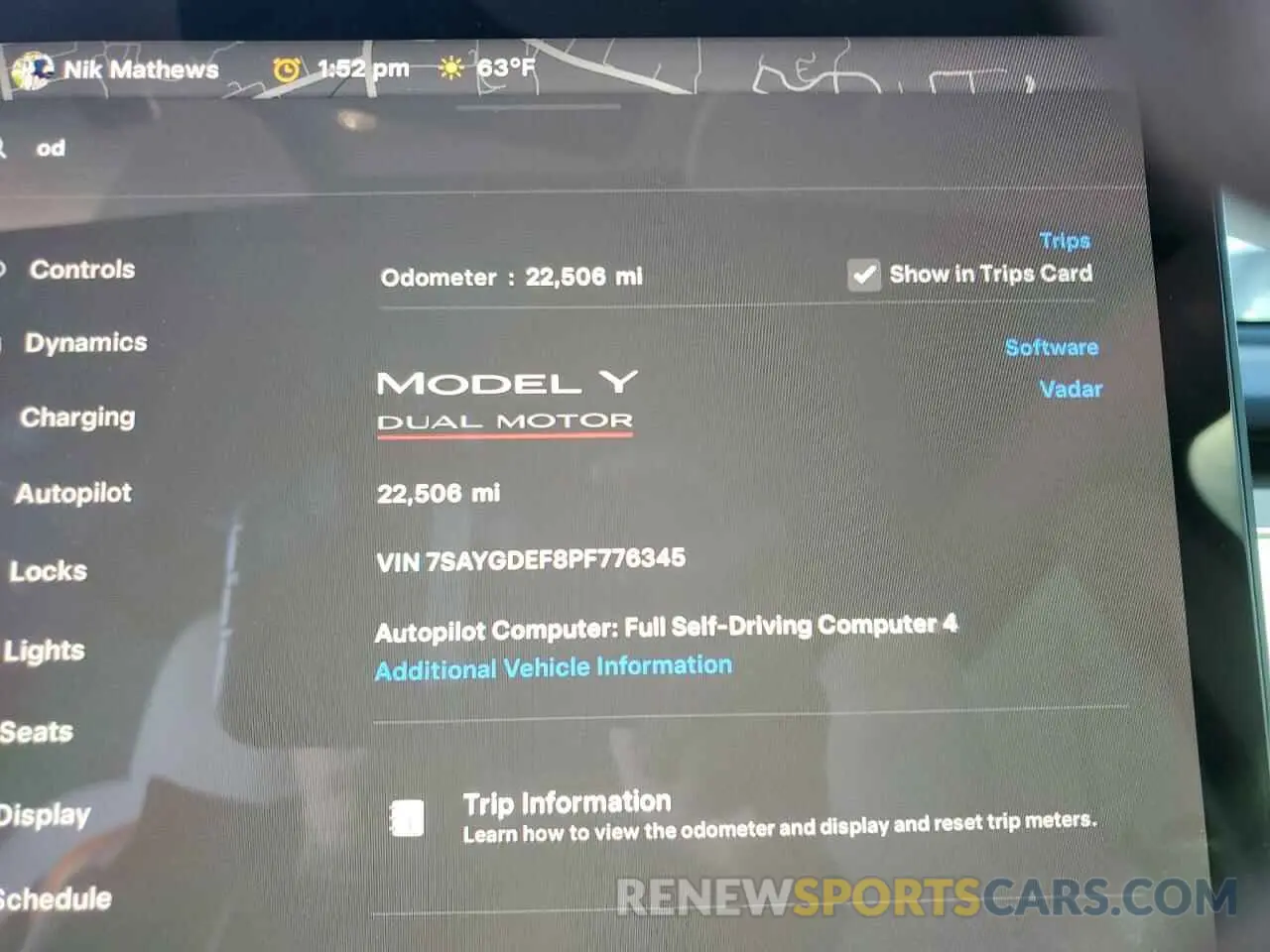 9 fotografías del automóvil dañado 7SAYGDEF8PF776345 TESLA MODEL Y 2023