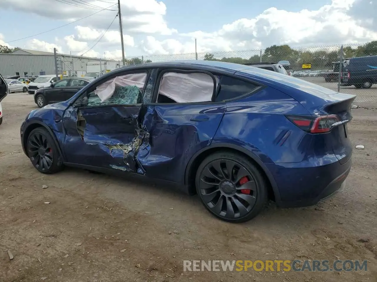 2 fotografías del automóvil dañado 7SAYGDEF8PF870211 TESLA MODEL Y 2023