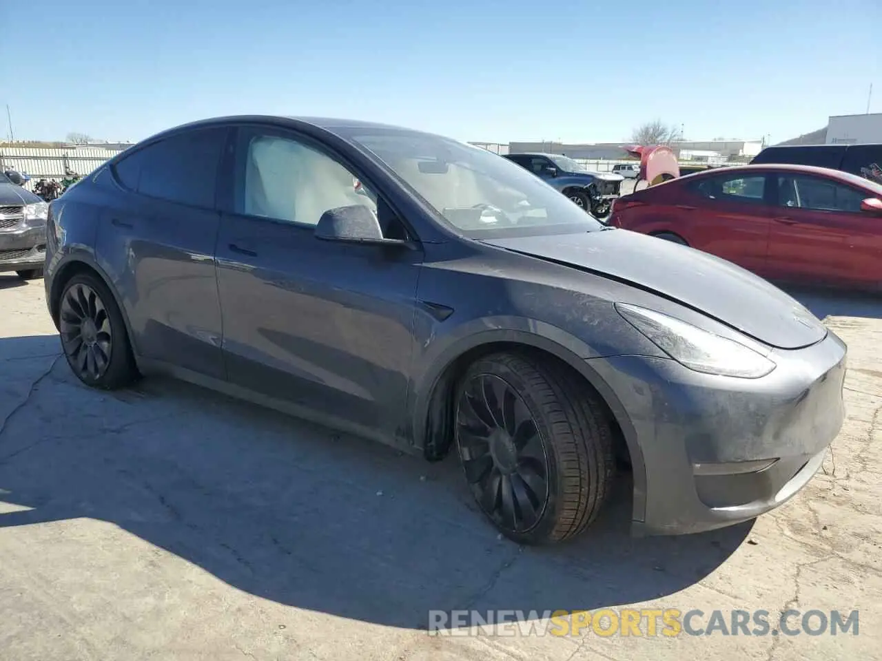 4 fotografías del automóvil dañado 7SAYGDEF8PF902588 TESLA MODEL Y 2023