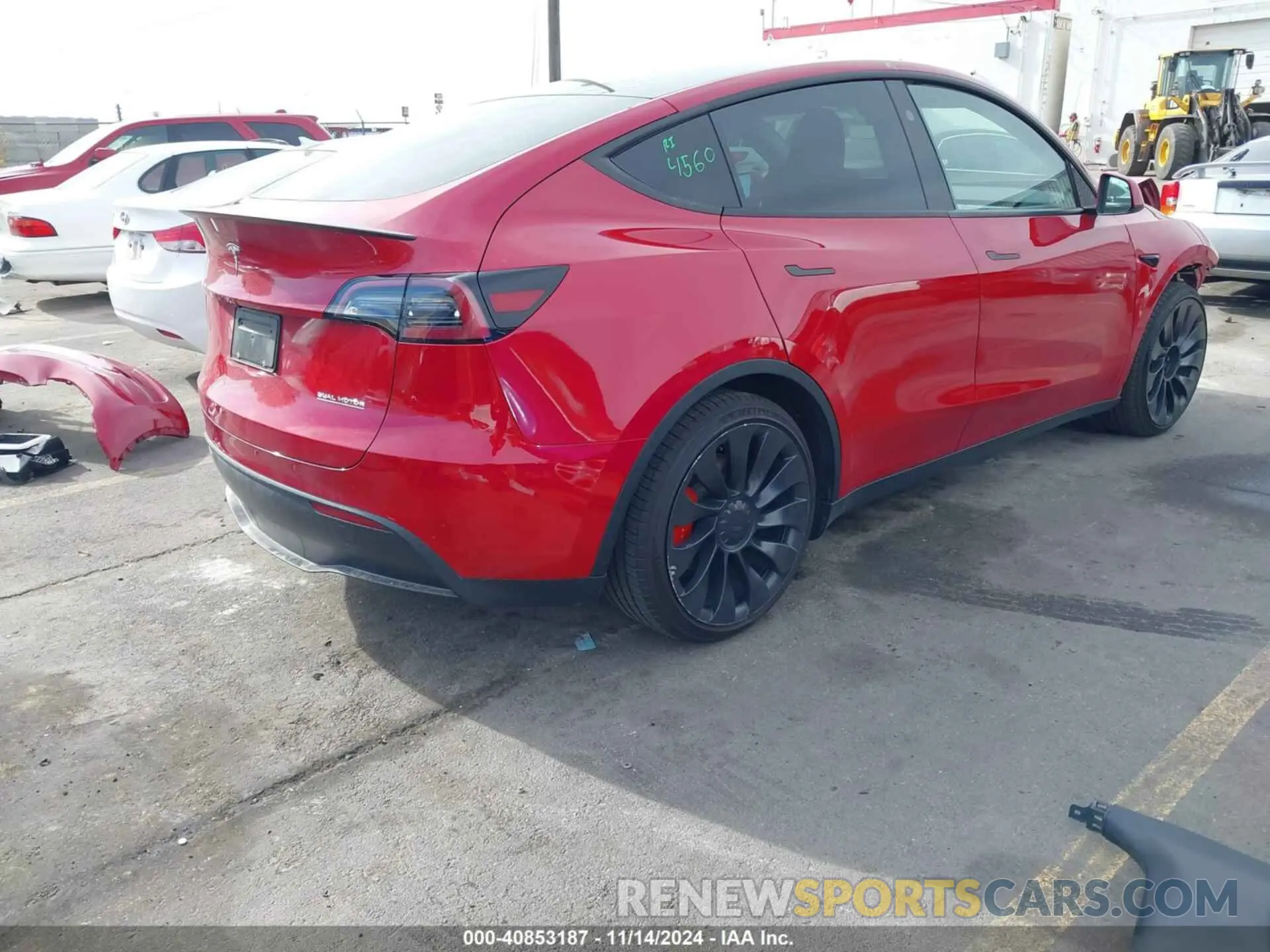4 fotografías del automóvil dañado 7SAYGDEF9PF797155 TESLA MODEL Y 2023