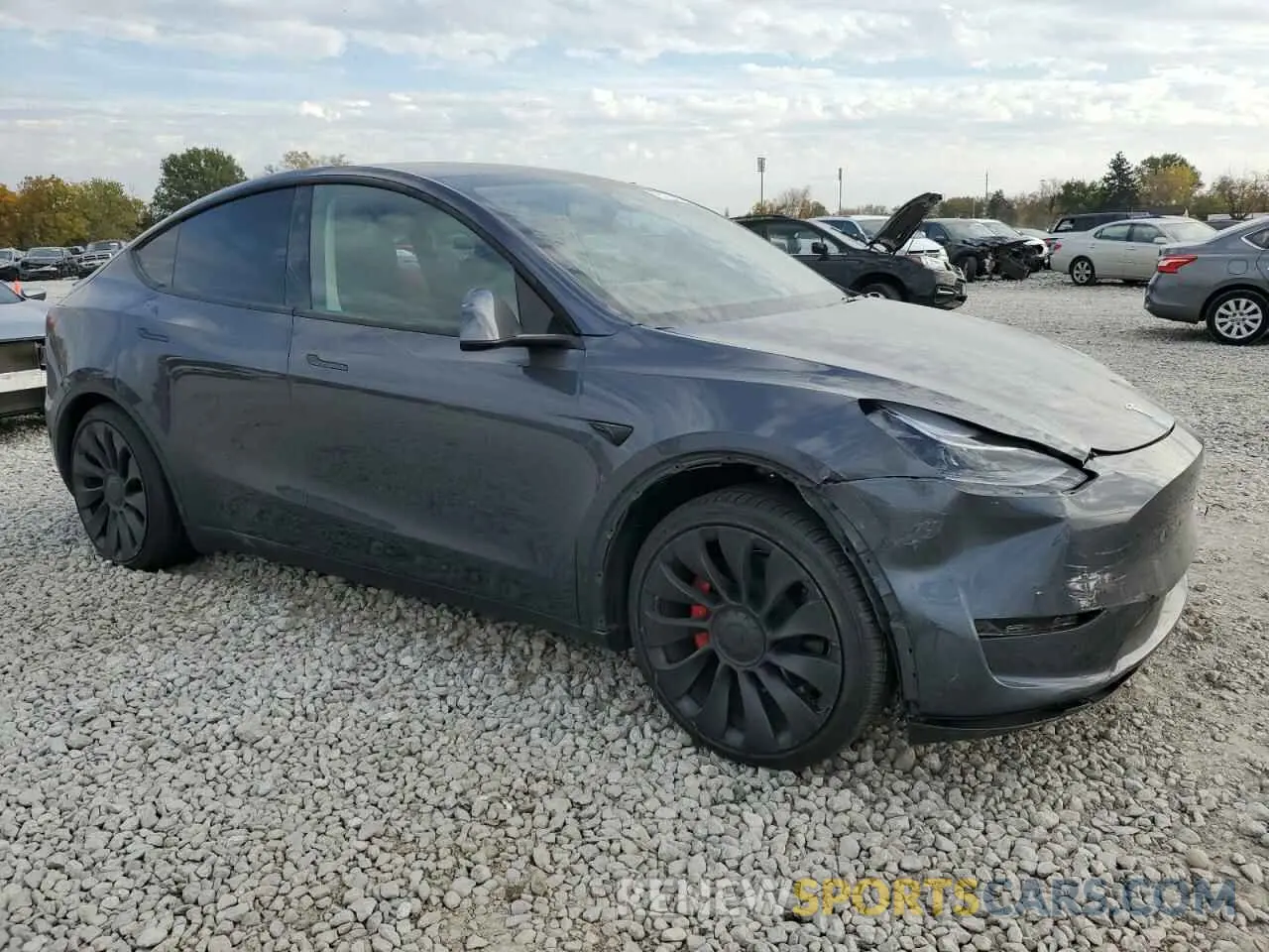 4 fotografías del automóvil dañado 7SAYGDEF9PF969944 TESLA MODEL Y 2023