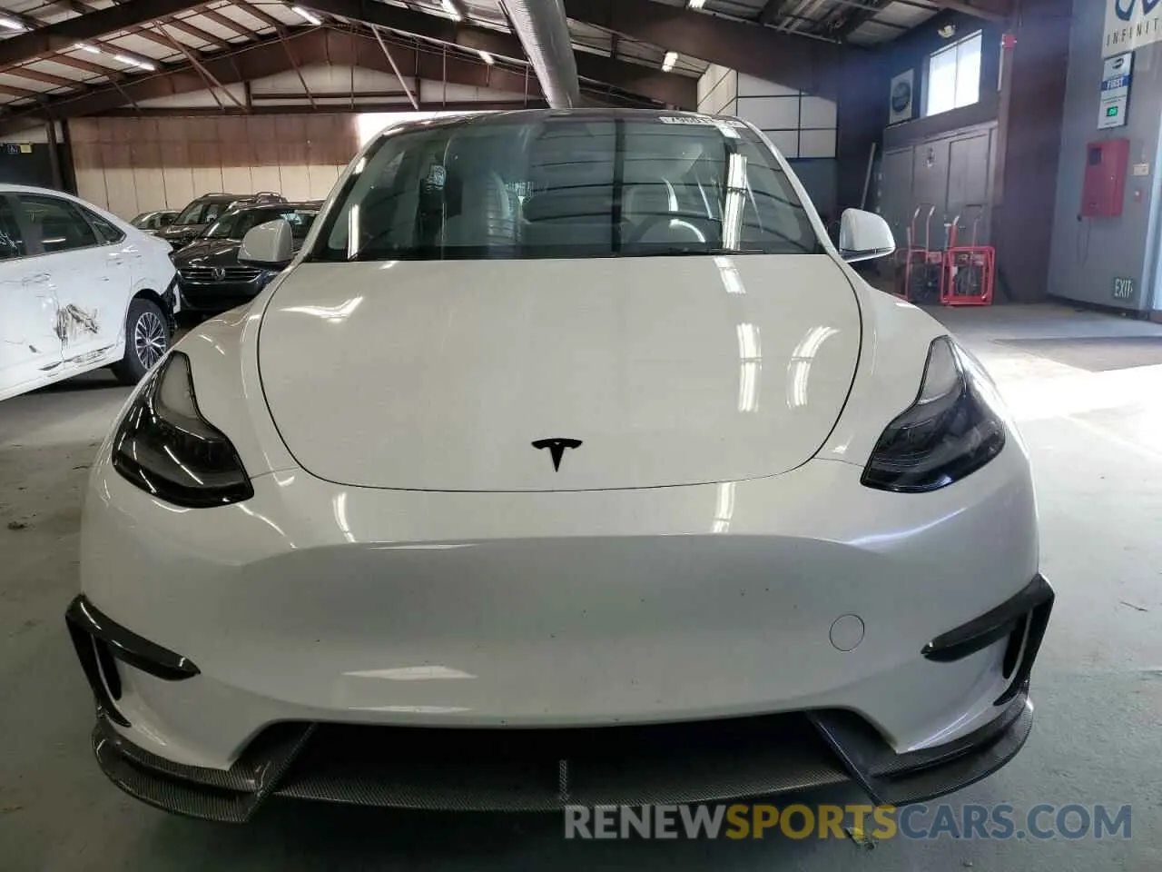 5 fotografías del automóvil dañado 7SAYGDEFXPF777075 TESLA MODEL Y 2023