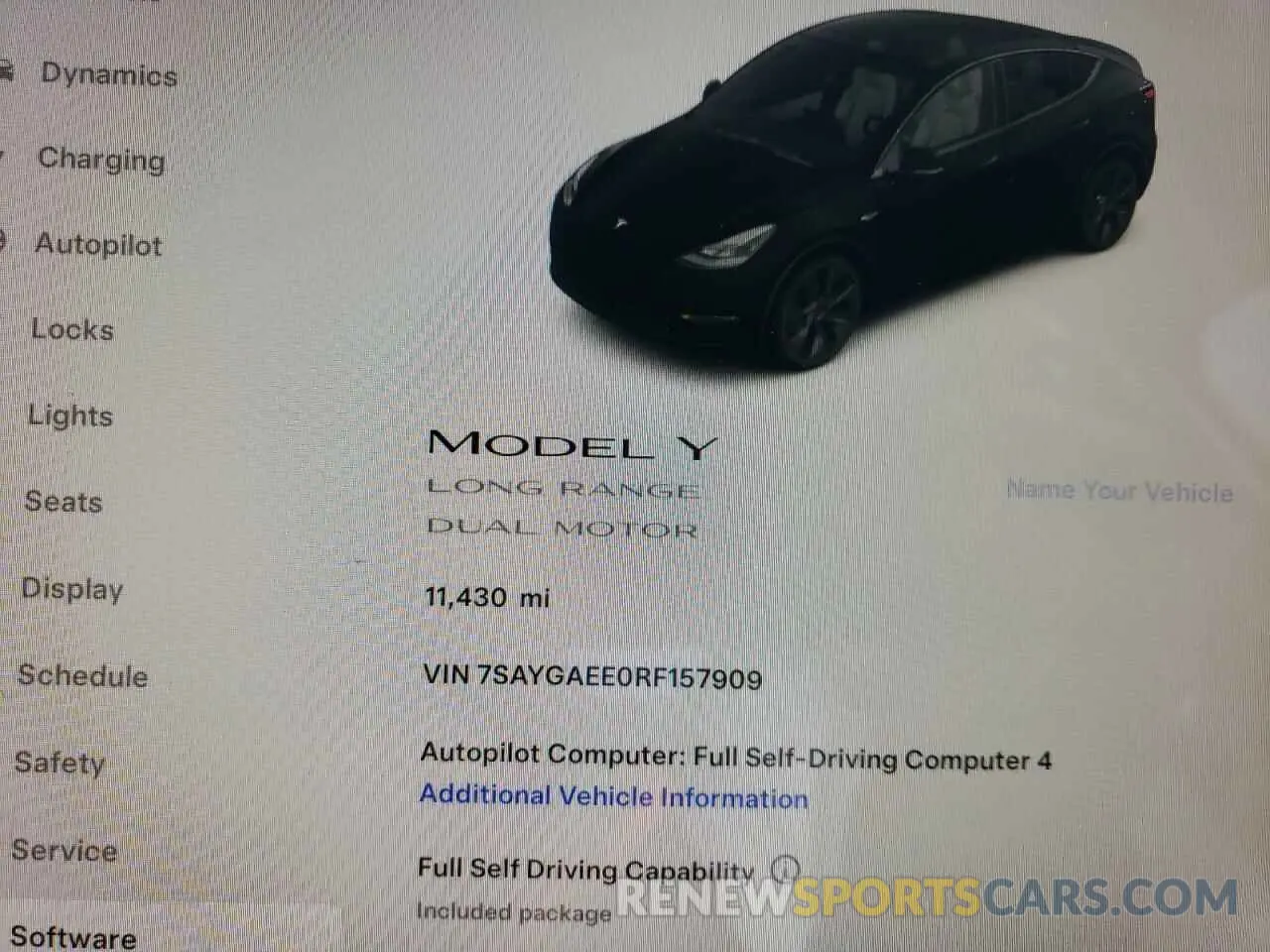 9 fotografías del automóvil dañado 7SAYGAEE0RF157909 TESLA MODEL Y 2024