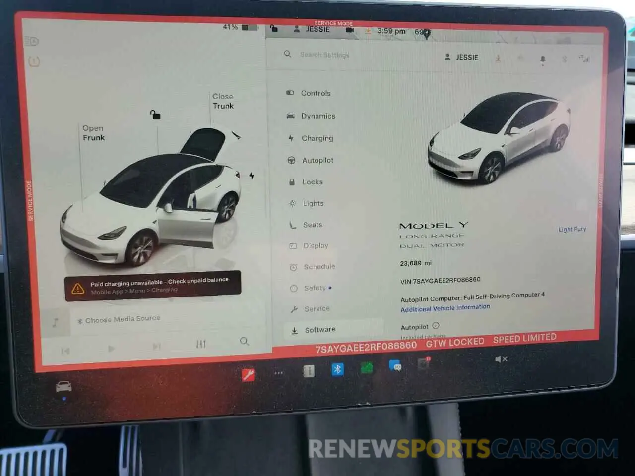 9 fotografías del automóvil dañado 7SAYGAEE2RF086860 TESLA MODEL Y 2024