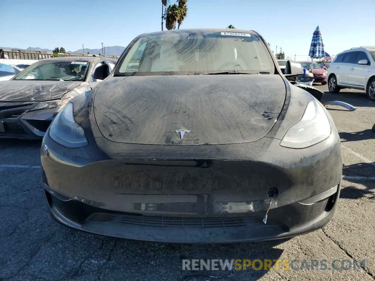 5 fotografías del automóvil dañado 7SAYGAEE2RF984326 TESLA MODEL Y 2024