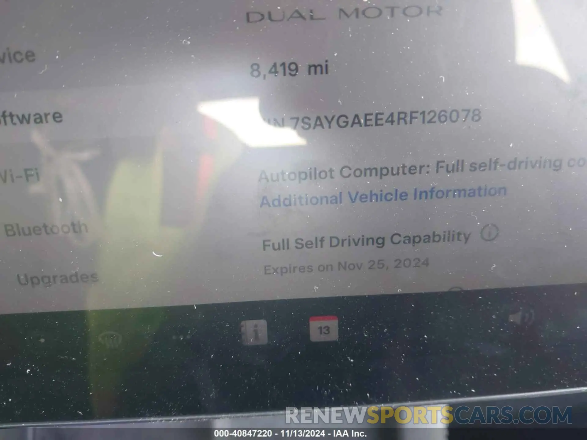 16 fotografías del automóvil dañado 7SAYGAEE4RF126078 TESLA MODEL Y 2024