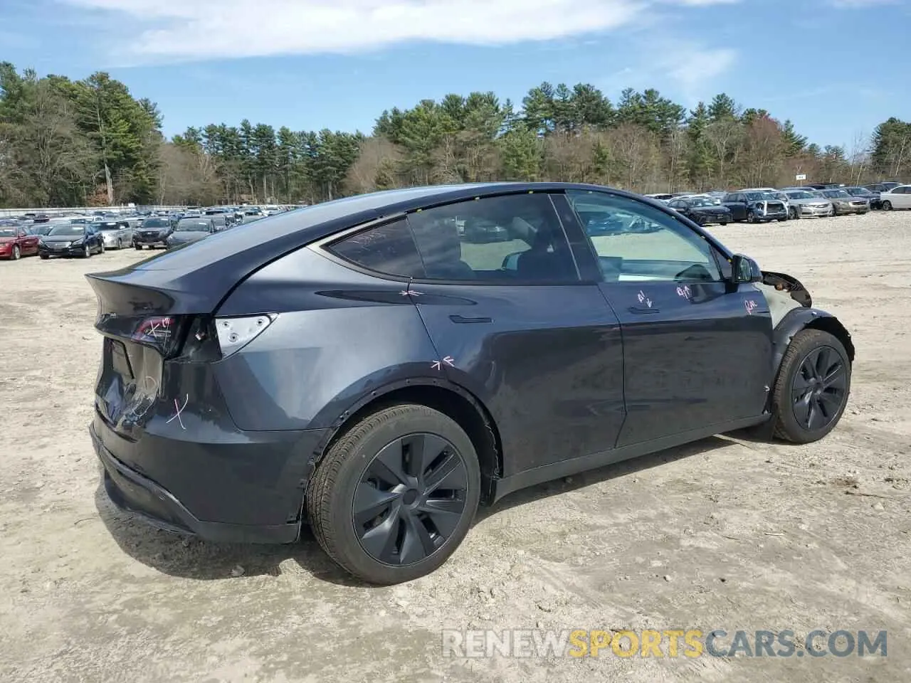 3 fotografías del automóvil dañado 7SAYGAEE5RF214010 TESLA MODEL Y 2024