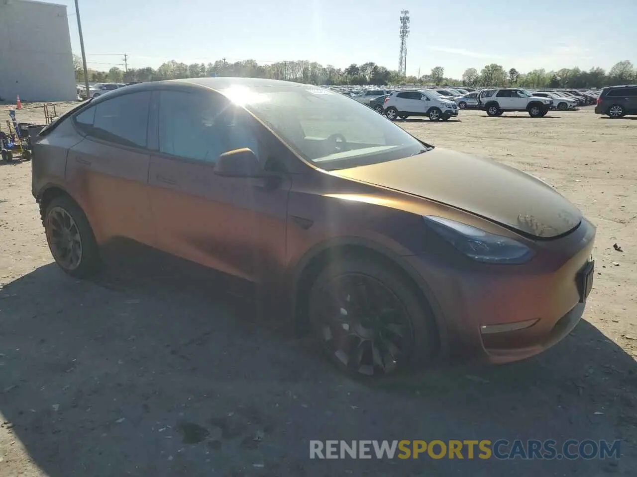 4 fotografías del automóvil dañado 7SAYGAEE5RF990914 TESLA MODEL Y 2024