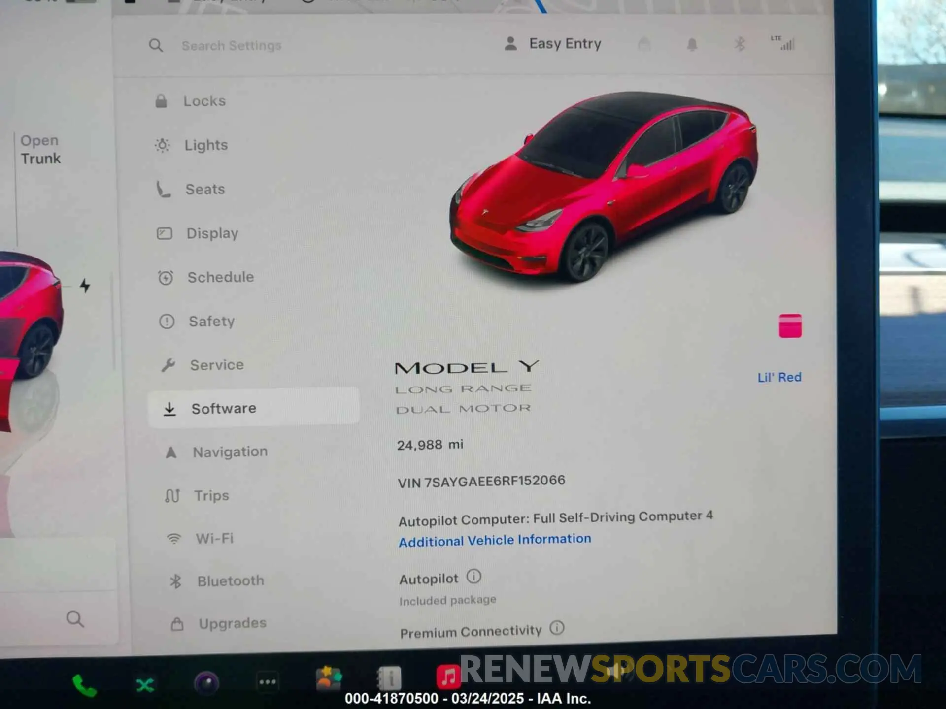 7 fotografías del automóvil dañado 7SAYGAEE6RF152066 TESLA MODEL Y 2024