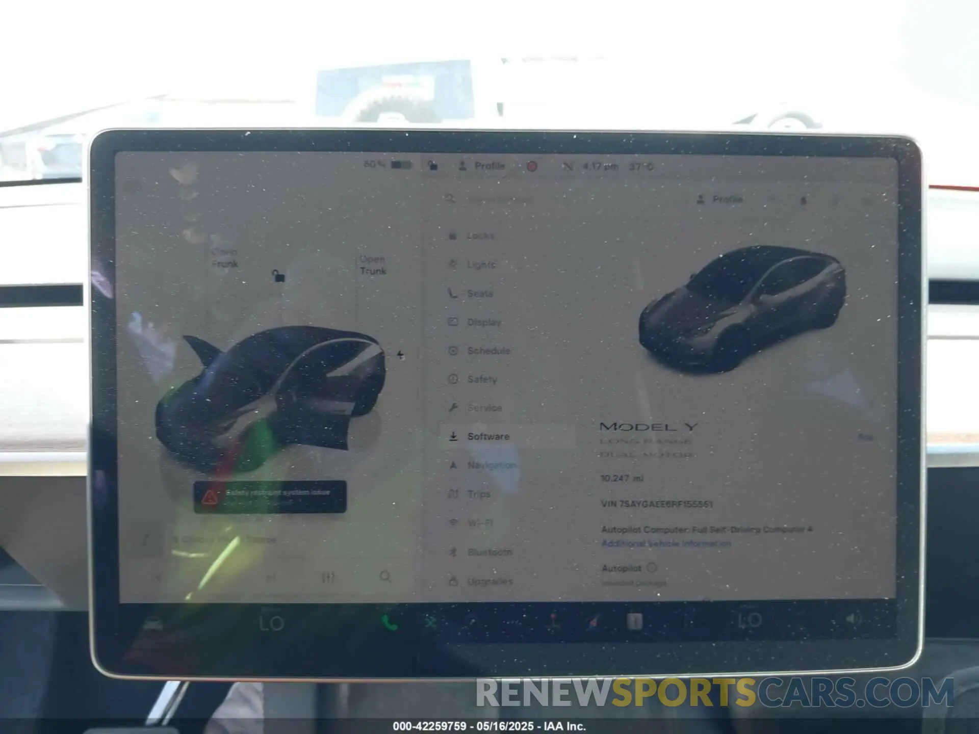 17 fotografías del automóvil dañado 7SAYGAEE6RF155551 TESLA MODEL Y 2024