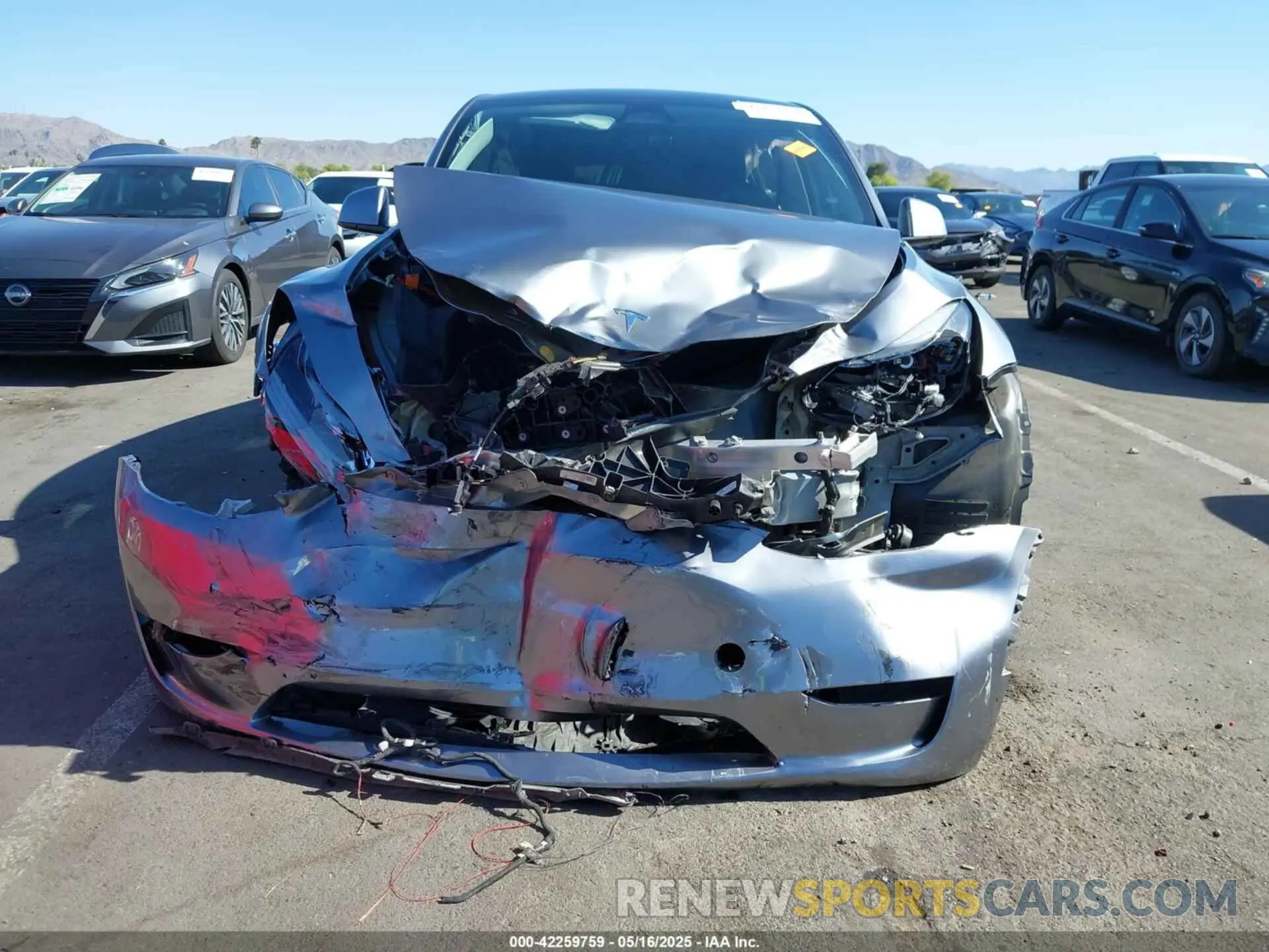6 fotografías del automóvil dañado 7SAYGAEE6RF155551 TESLA MODEL Y 2024