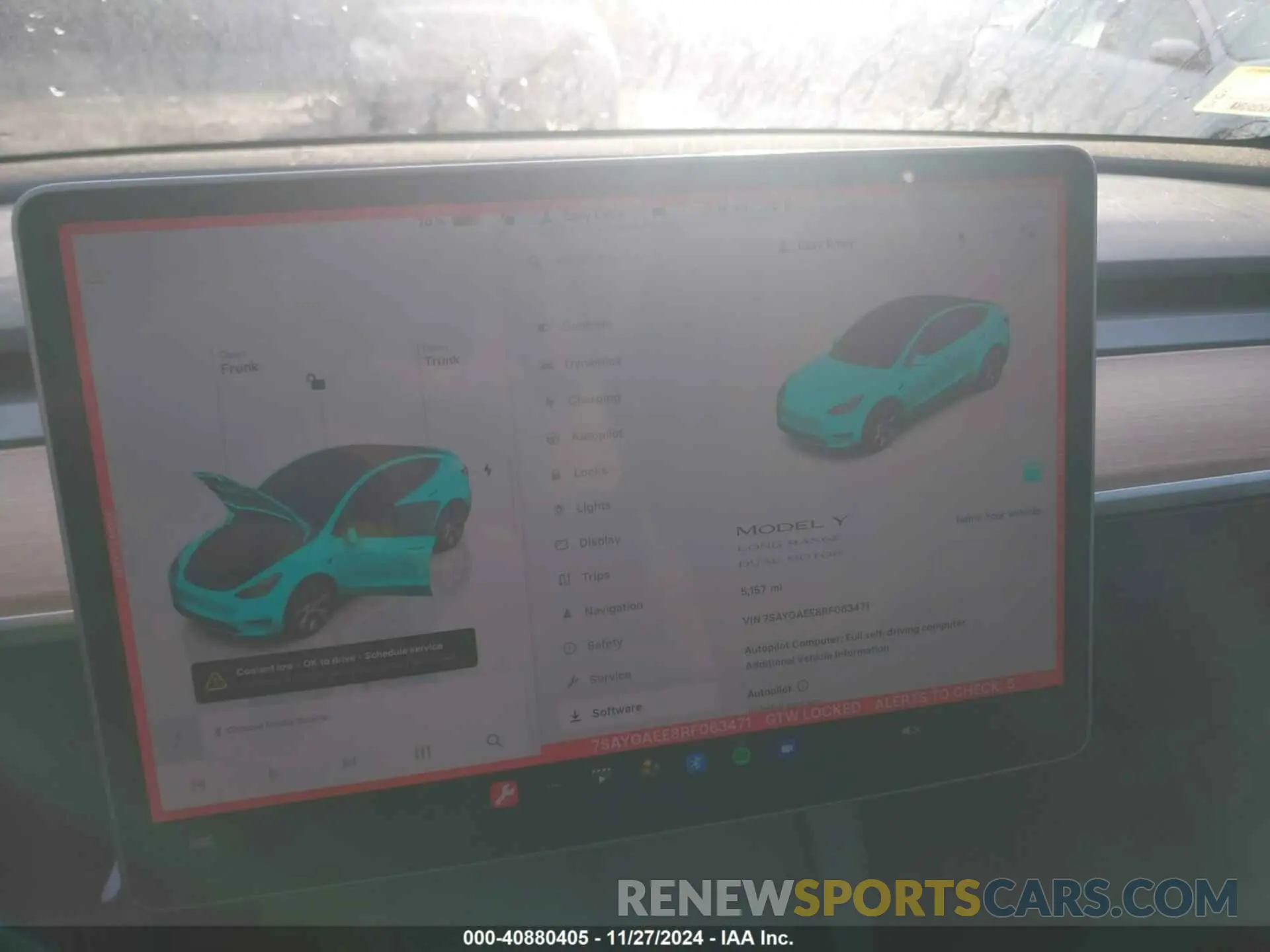 19 fotografías del automóvil dañado 7SAYGAEE8RF063471 TESLA MODEL Y 2024