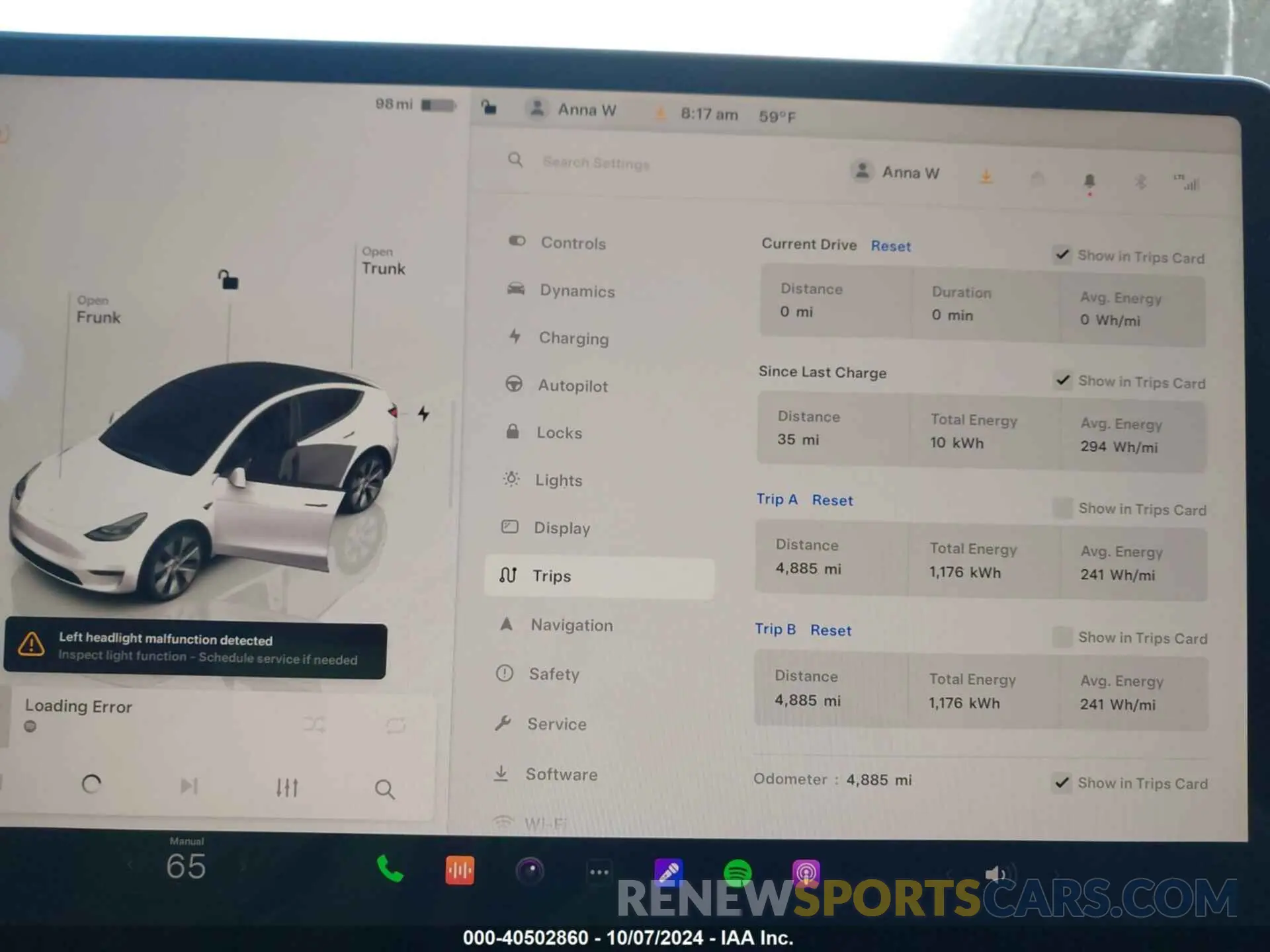 7 fotografías del automóvil dañado 7SAYGAEE8RF092274 TESLA MODEL Y 2024