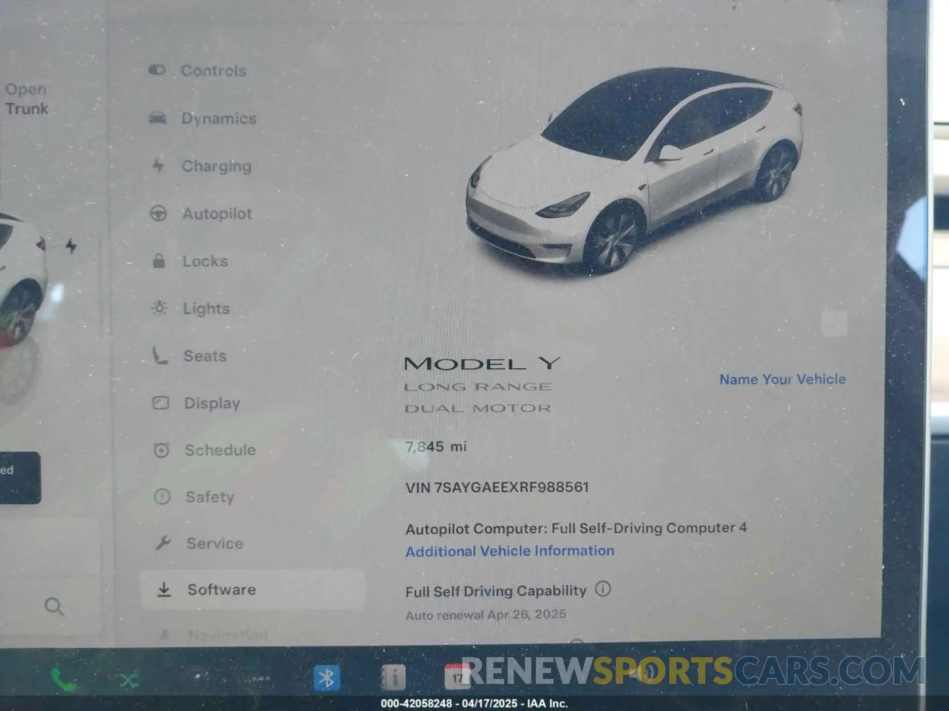 7 fotografías del automóvil dañado 7SAYGAEEXRF988561 TESLA MODEL Y 2024