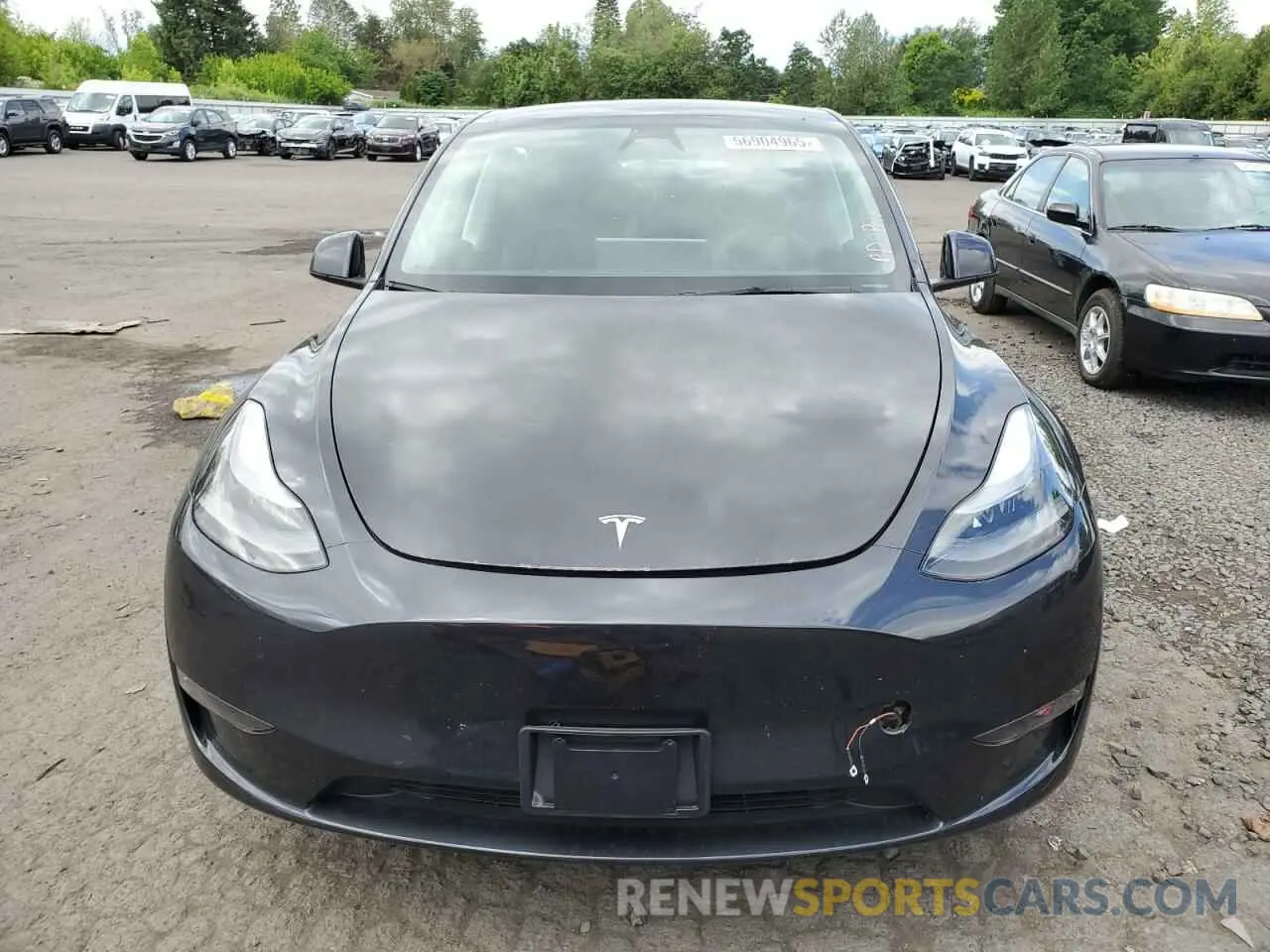 5 fotografías del automóvil dañado 7SAYGDED0RF043675 TESLA MODEL Y 2024