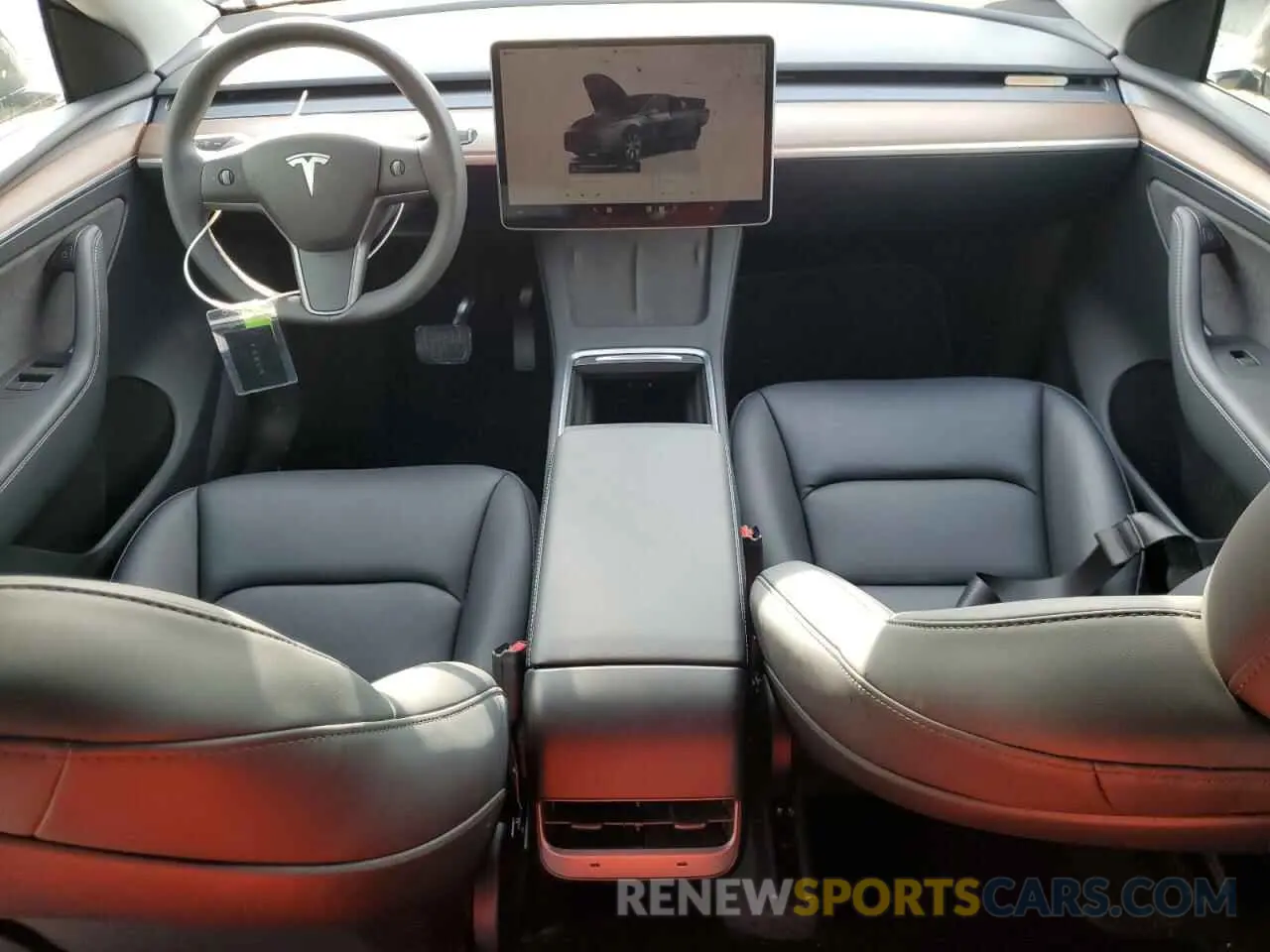 8 fotografías del automóvil dañado 7SAYGDED0RF093184 TESLA MODEL Y 2024
