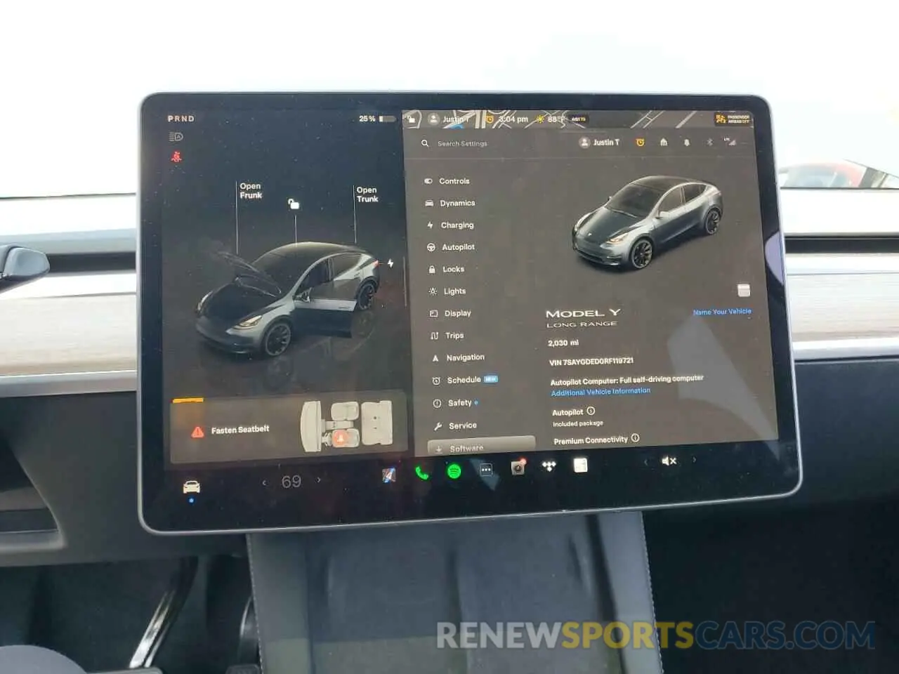 9 fotografías del automóvil dañado 7SAYGDED0RF119721 TESLA MODEL Y 2024