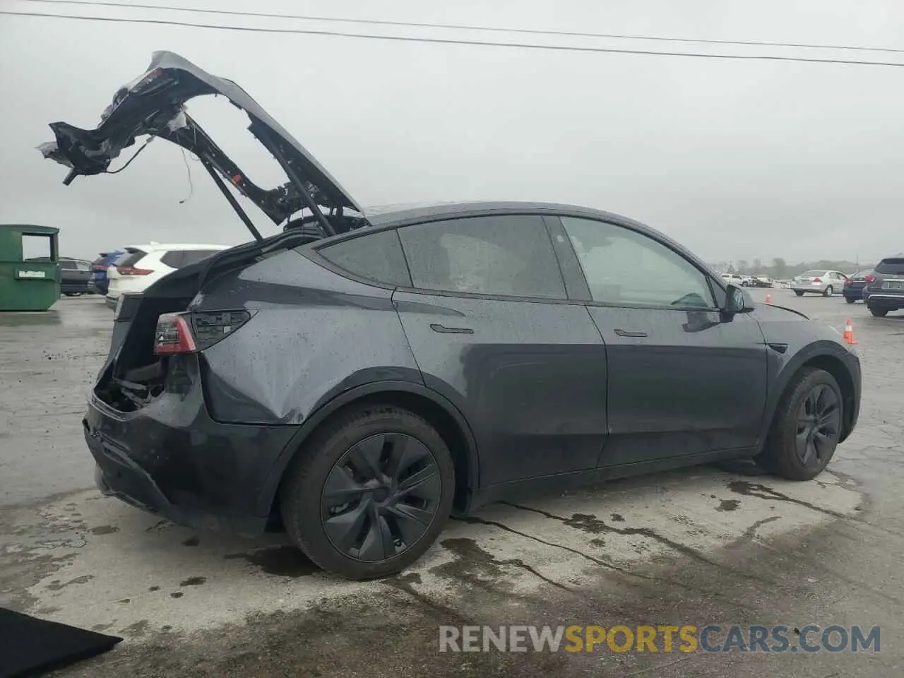 3 fotografías del automóvil dañado 7SAYGDED1RA321691 TESLA MODEL Y 2024