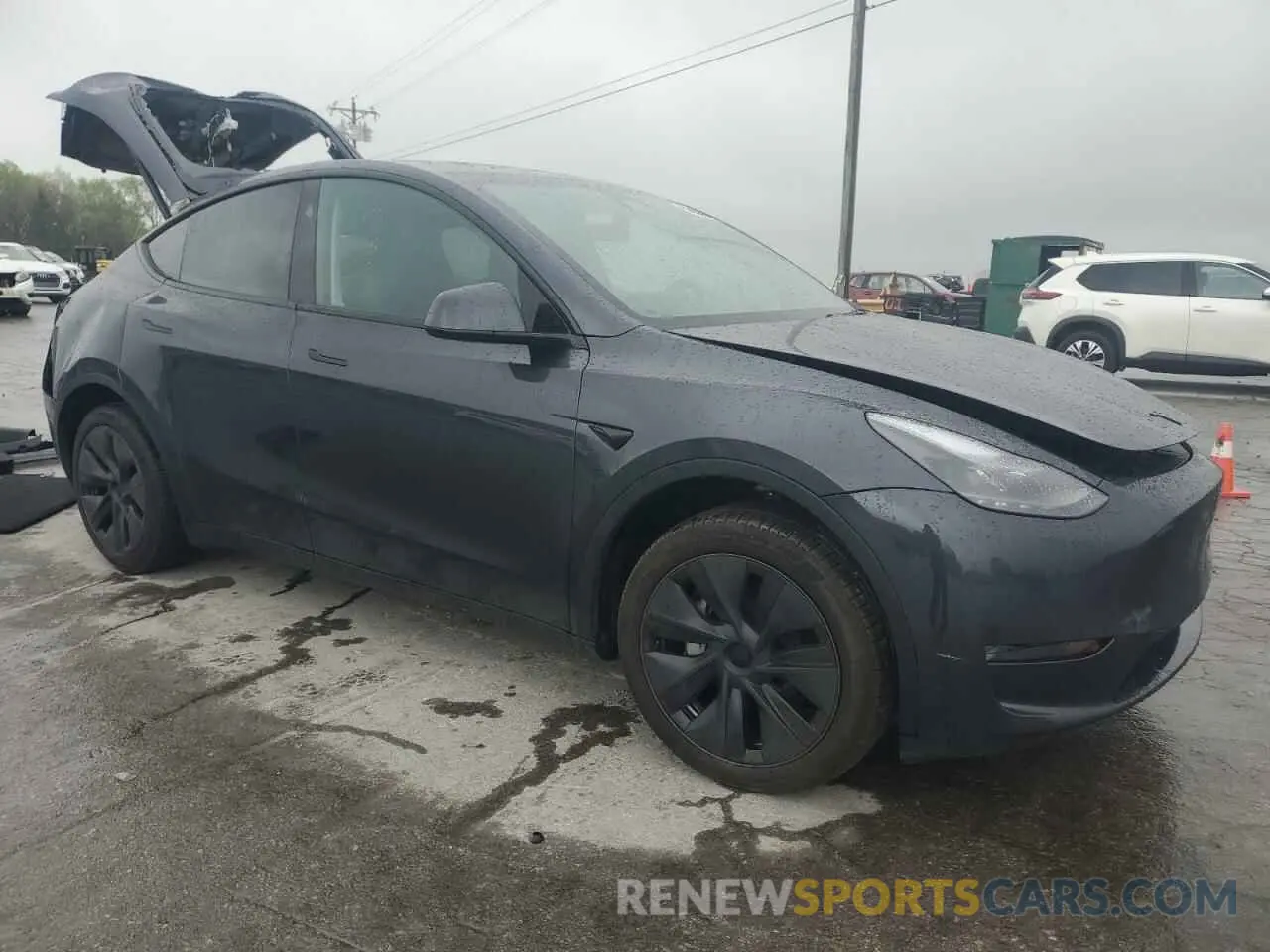 4 fotografías del automóvil dañado 7SAYGDED1RA321691 TESLA MODEL Y 2024