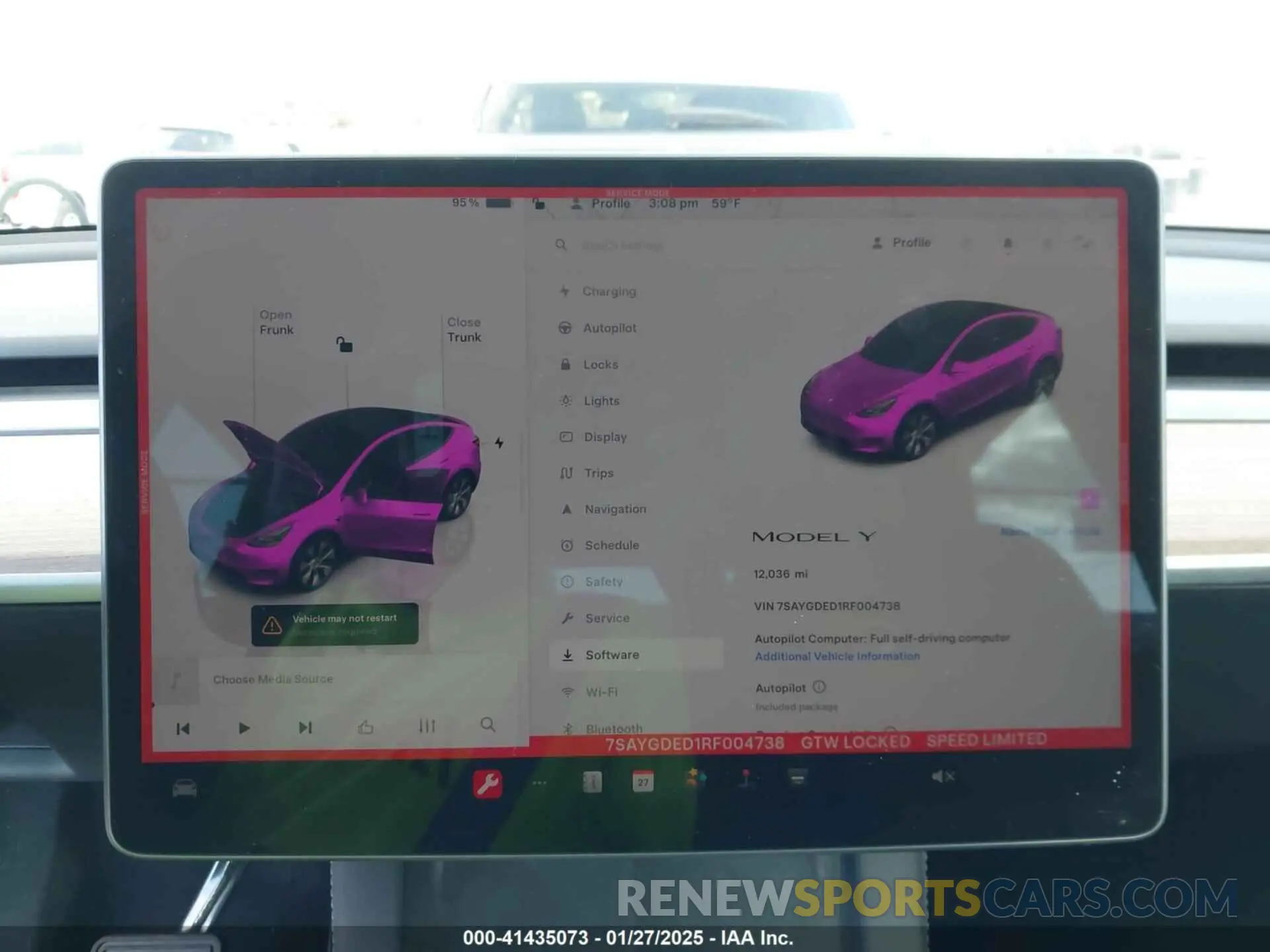 7 fotografías del automóvil dañado 7SAYGDED1RF004738 TESLA MODEL Y 2024