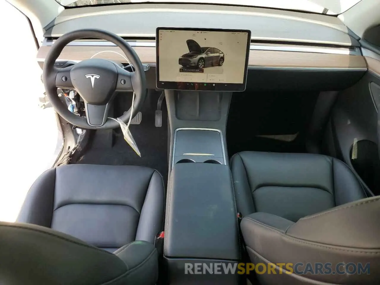 8 fotografías del automóvil dañado 7SAYGDED1RF046035 TESLA MODEL Y 2024
