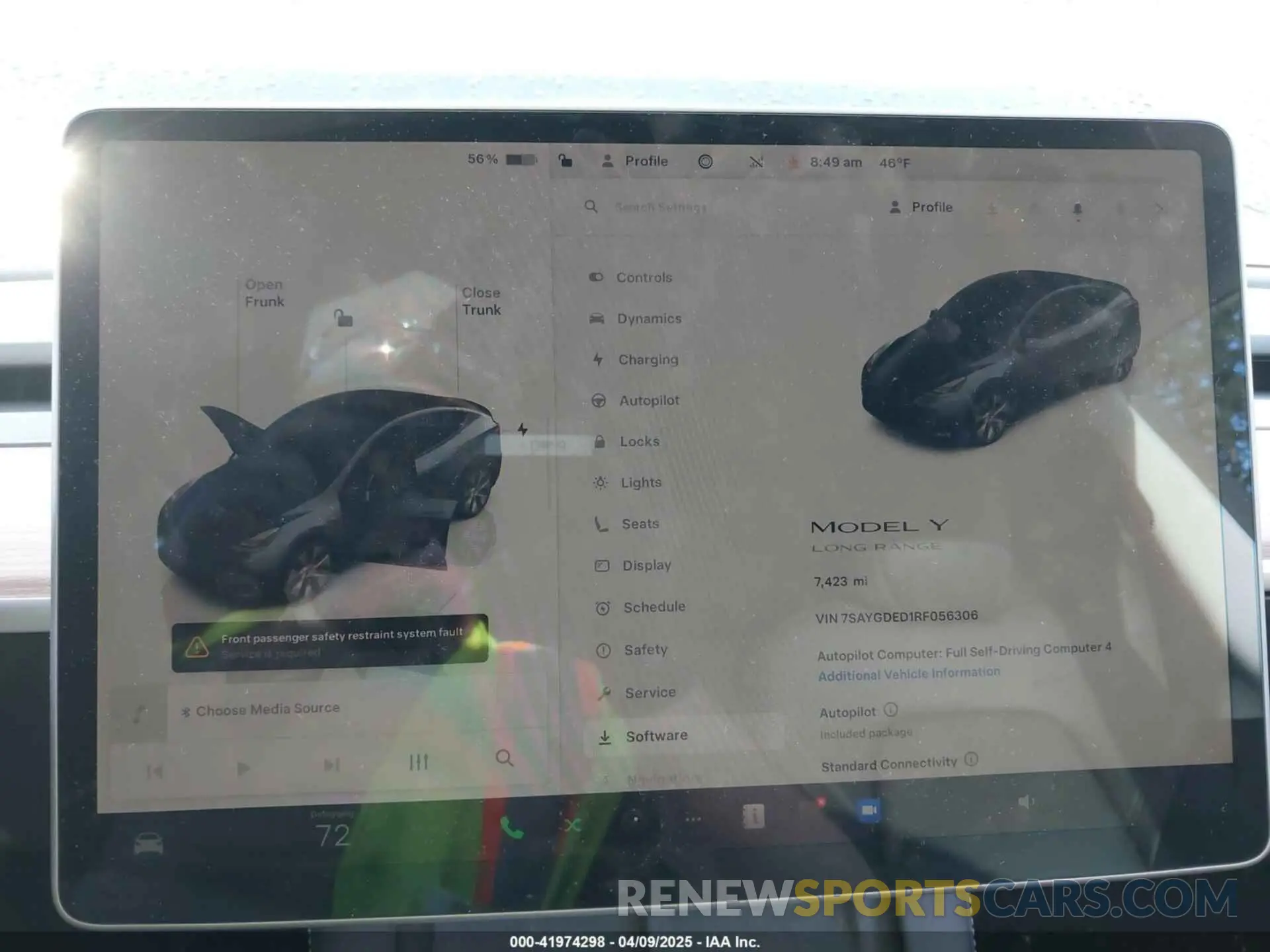 7 fotografías del automóvil dañado 7SAYGDED1RF056306 TESLA MODEL Y 2024