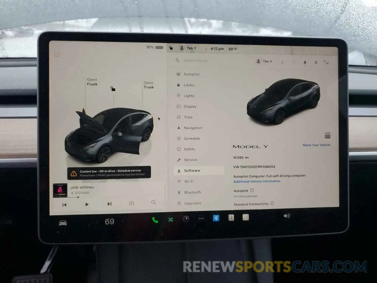9 fotografías del automóvil dañado 7SAYGDED1RF098054 TESLA MODEL Y 2024