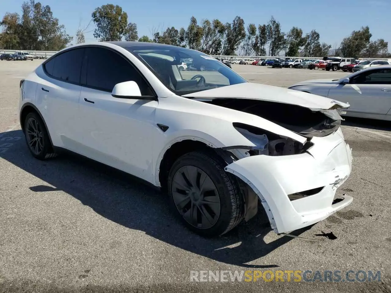4 fotografías del automóvil dañado 7SAYGDED1RF115290 TESLA MODEL Y 2024