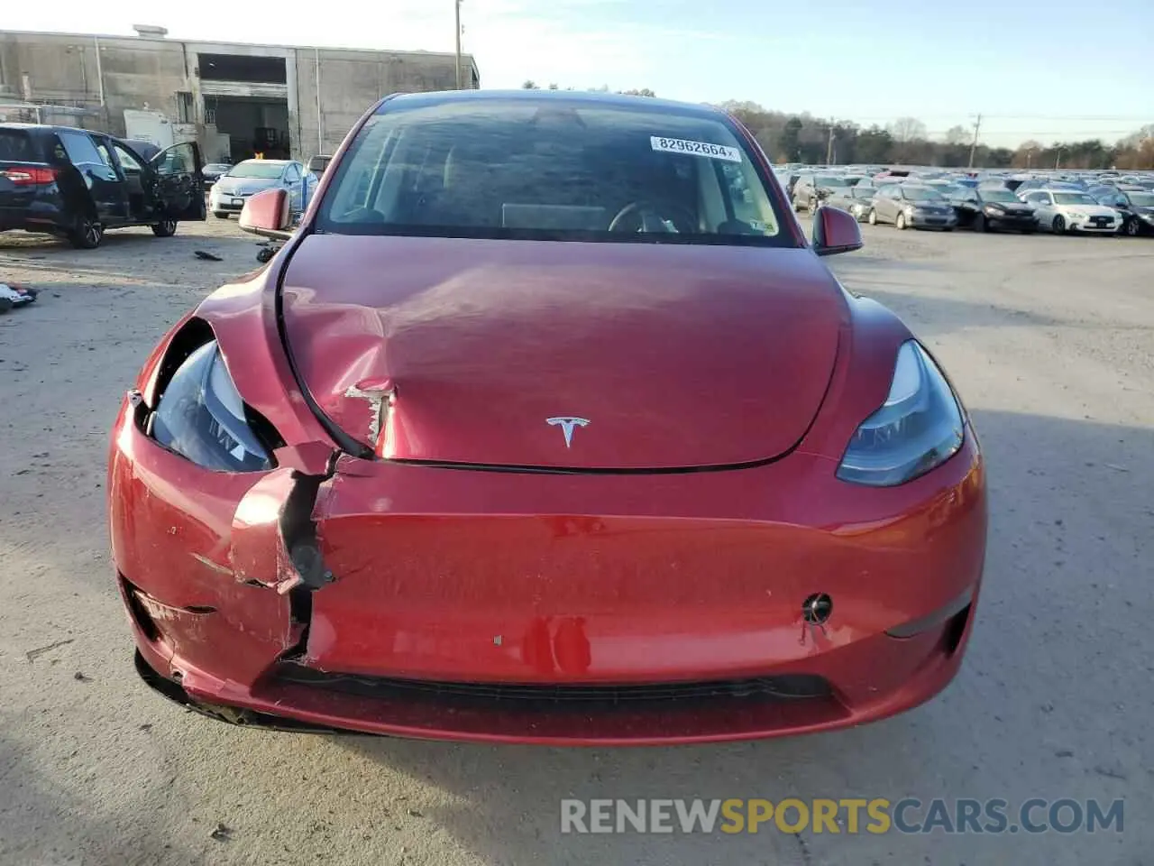 5 fotografías del automóvil dañado 7SAYGDED1RF132705 TESLA MODEL Y 2024
