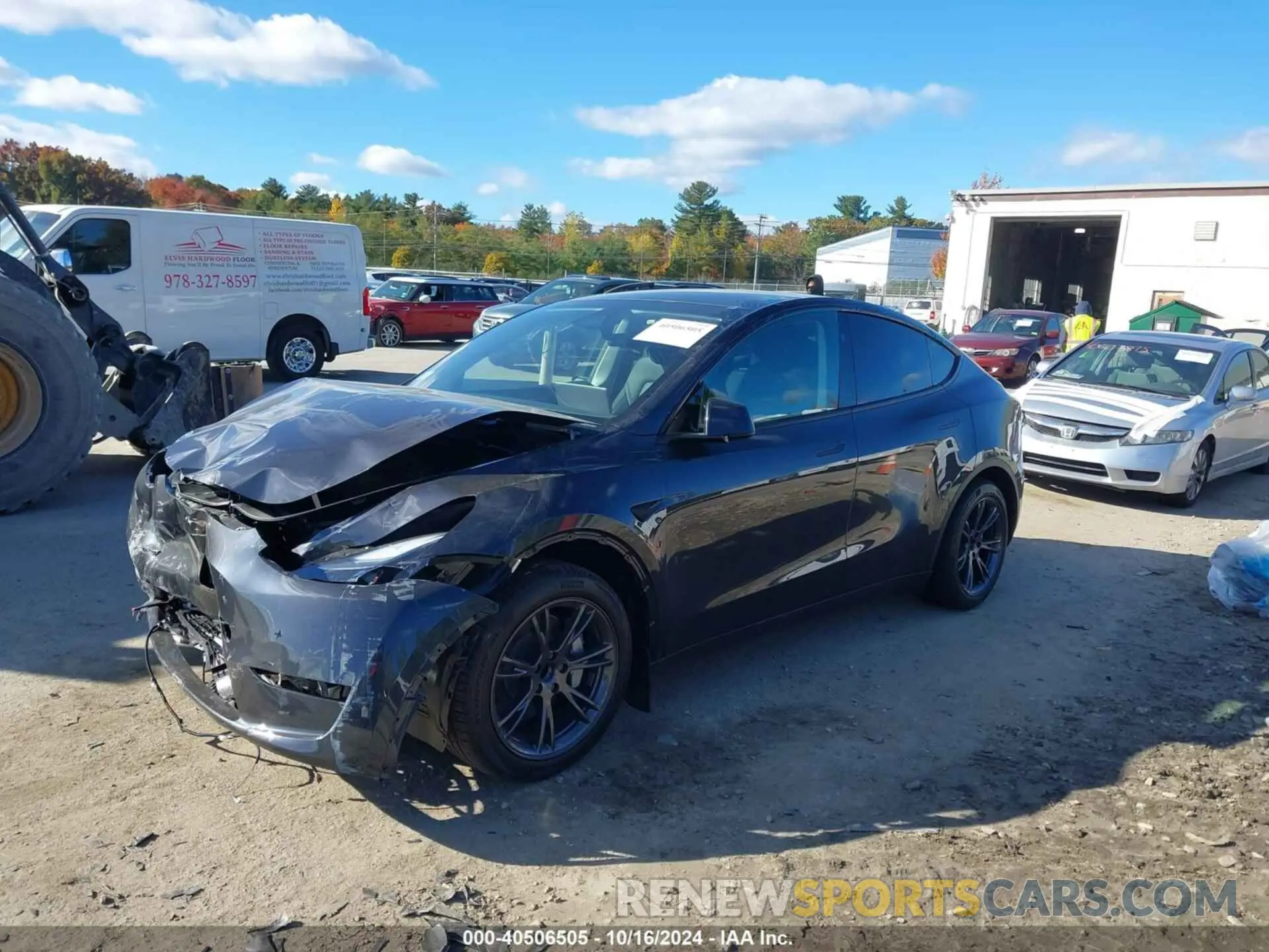 2 fotografías del automóvil dañado 7SAYGDED1RF193617 TESLA MODEL Y 2024