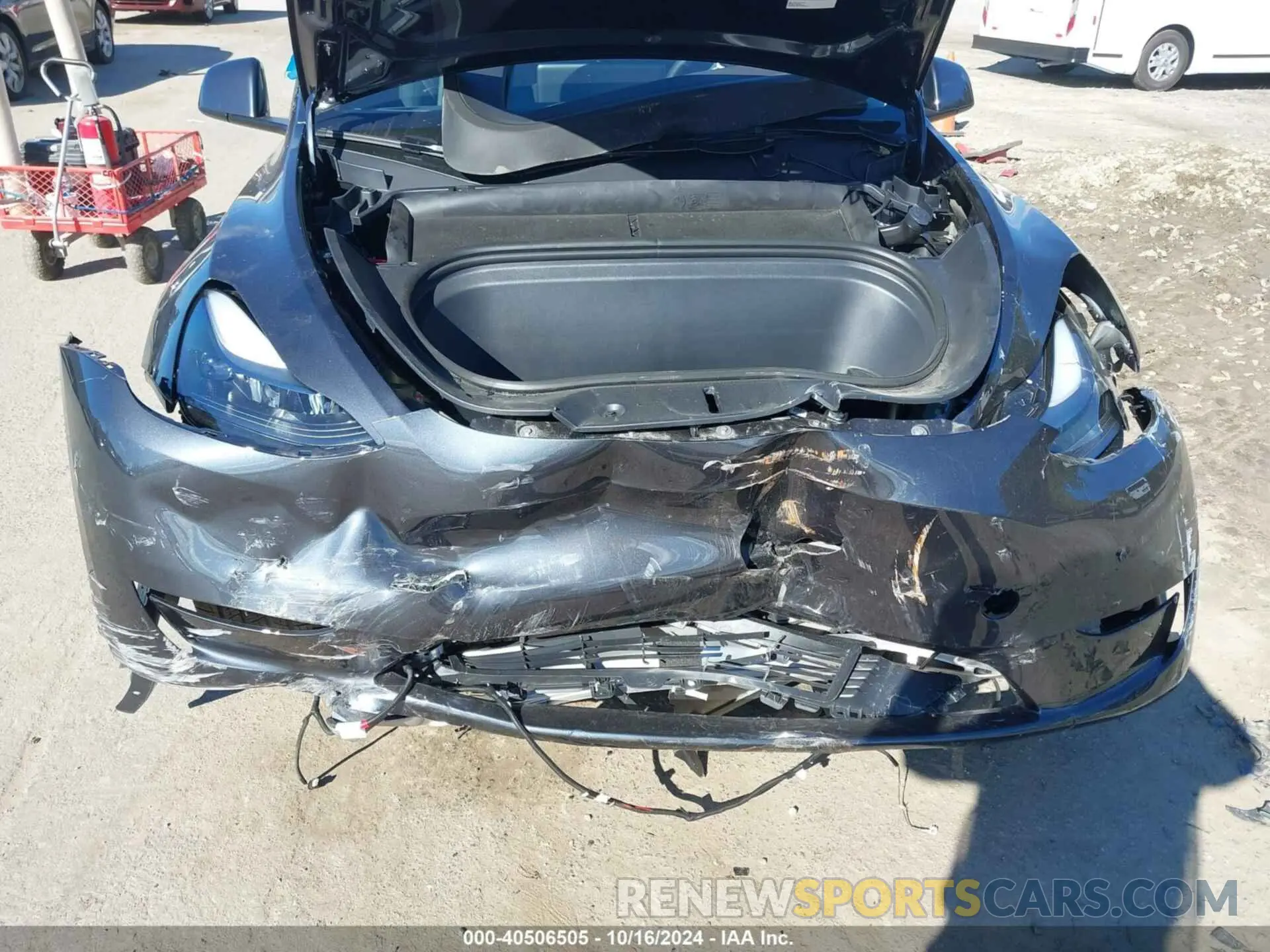 6 fotografías del automóvil dañado 7SAYGDED1RF193617 TESLA MODEL Y 2024