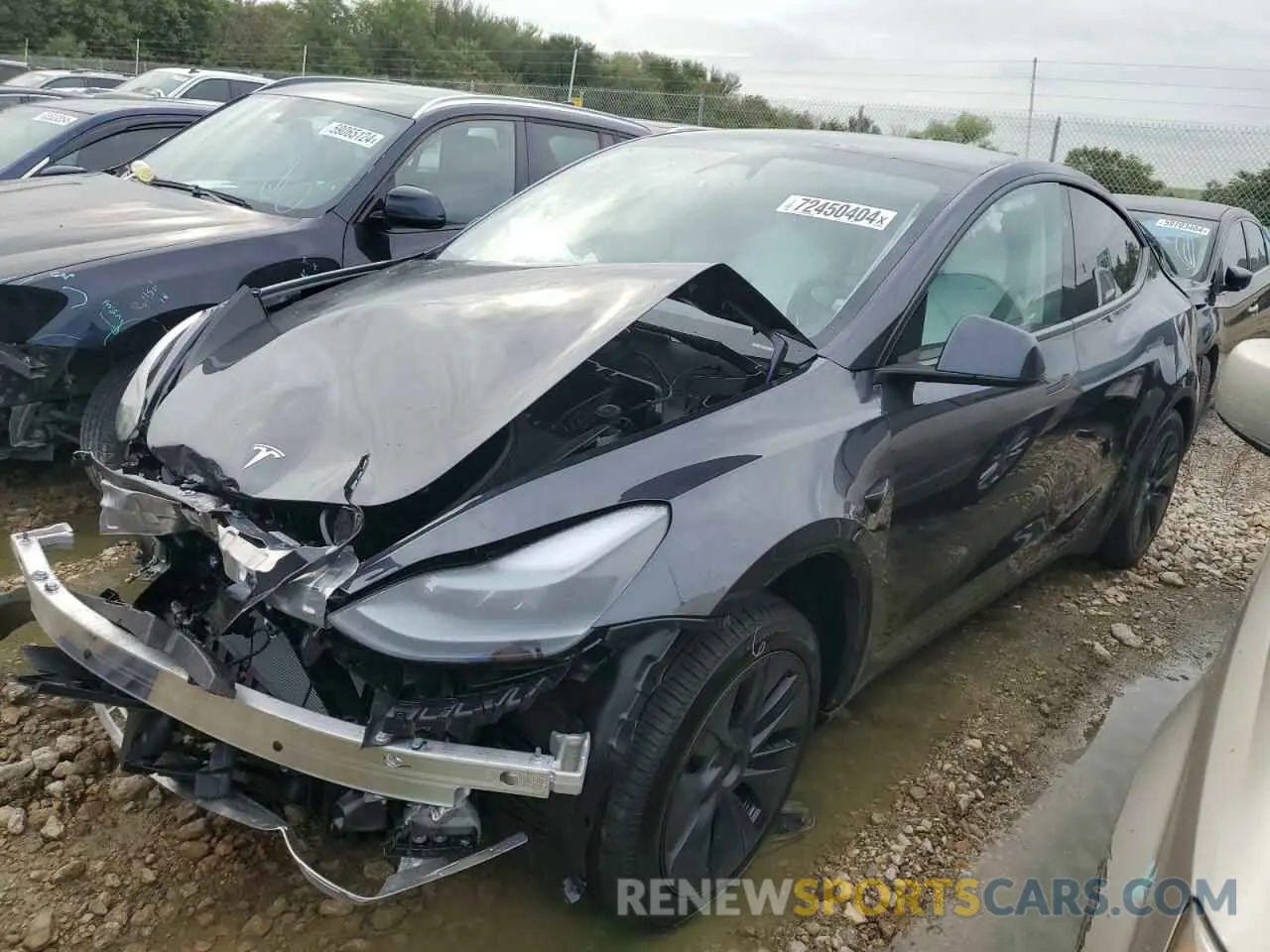 1 fotografías del automóvil dañado 7SAYGDED2RA322753 TESLA MODEL Y 2024