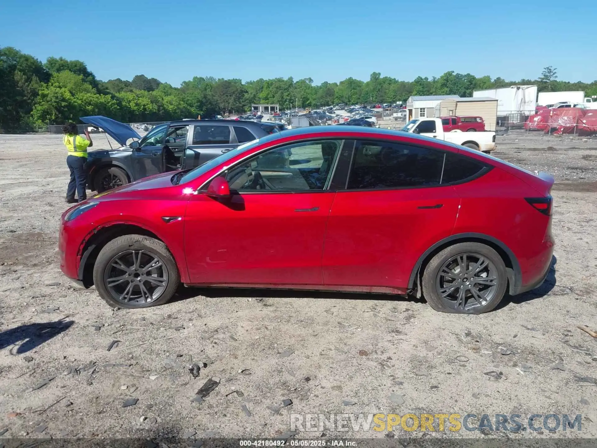 14 fotografías del automóvil dañado 7SAYGDED2RA325538 TESLA MODEL Y 2024