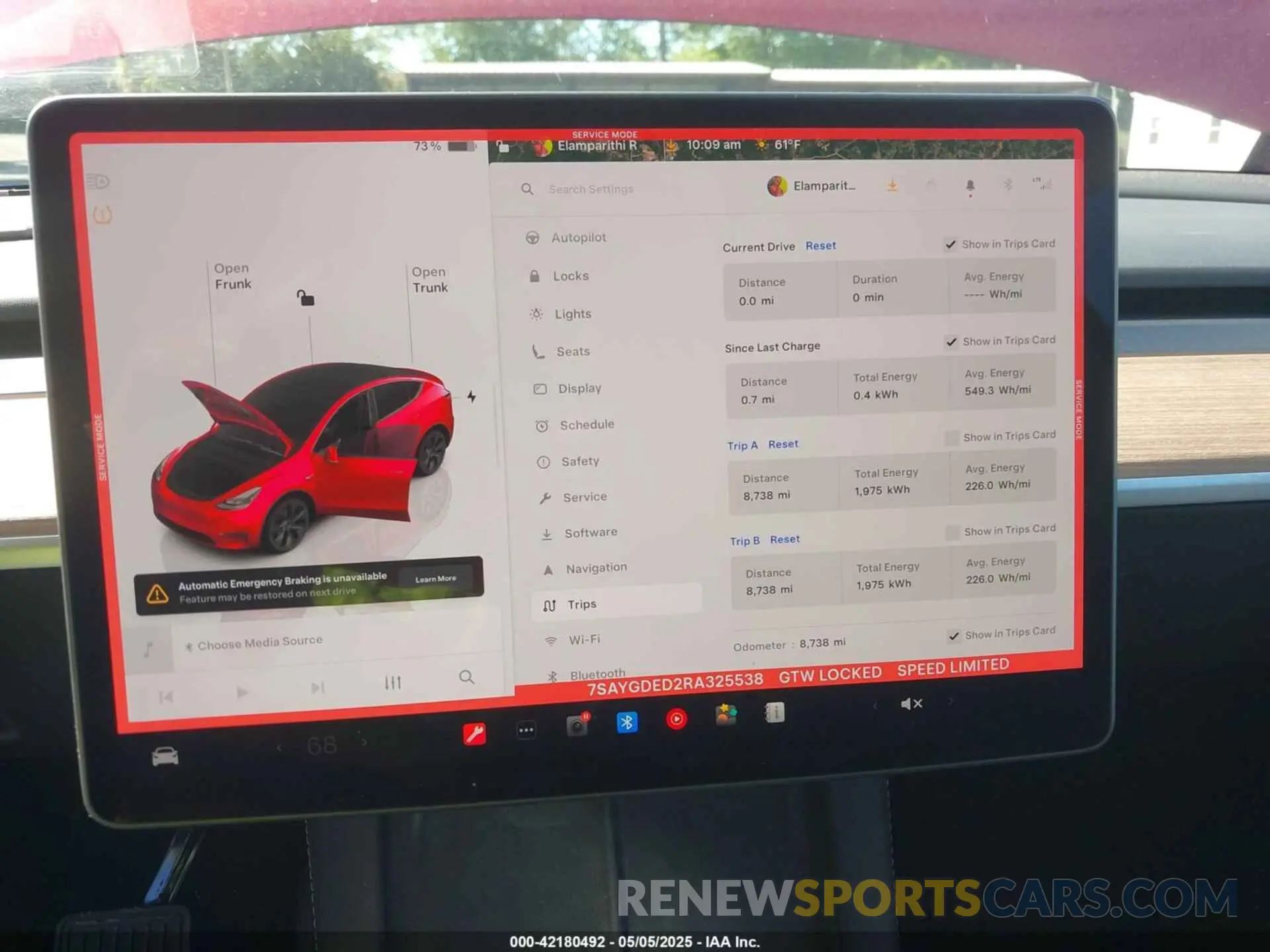7 fotografías del automóvil dañado 7SAYGDED2RA325538 TESLA MODEL Y 2024
