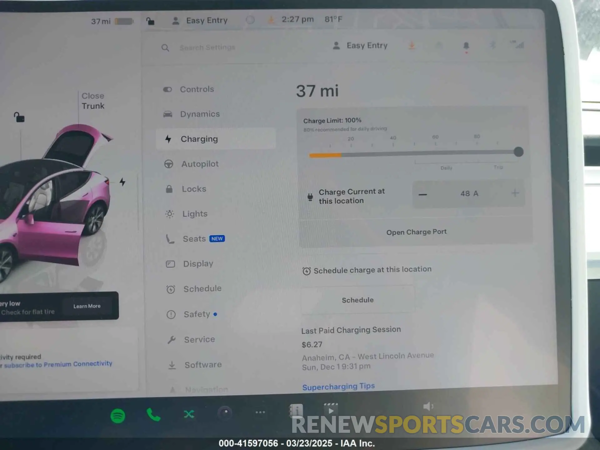 17 fotografías del automóvil dañado 7SAYGDED2RF017448 TESLA MODEL Y 2024