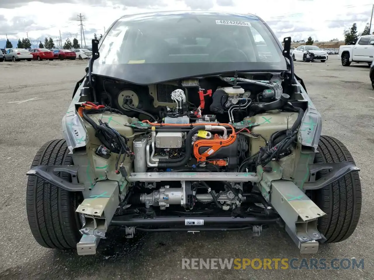 5 fotografías del automóvil dañado 7SAYGDED2RF091436 TESLA MODEL Y 2024