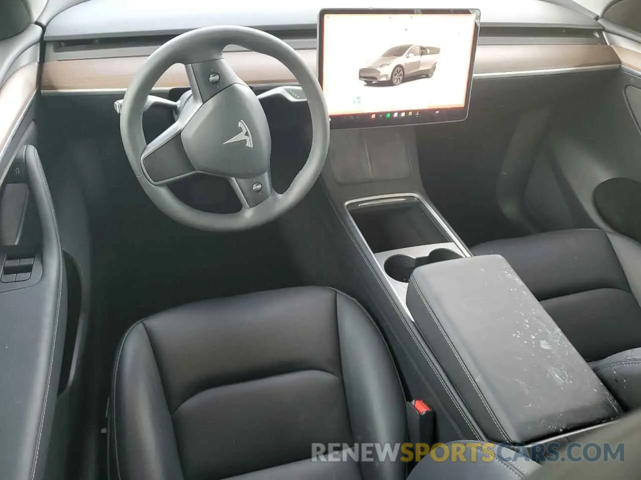 8 fotografías del automóvil dañado 7SAYGDED2RF097382 TESLA MODEL Y 2024