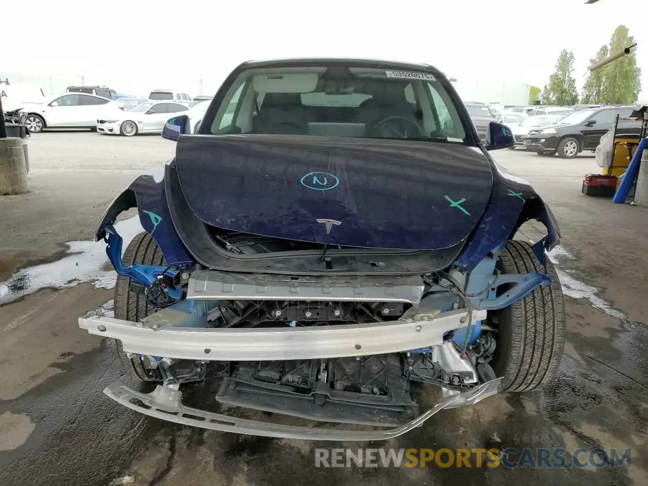 5 fotografías del automóvil dañado 7SAYGDED2RF119770 TESLA MODEL Y 2024