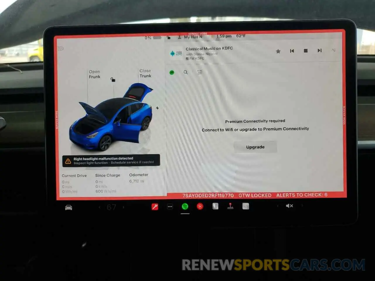 9 fotografías del automóvil dañado 7SAYGDED2RF119770 TESLA MODEL Y 2024