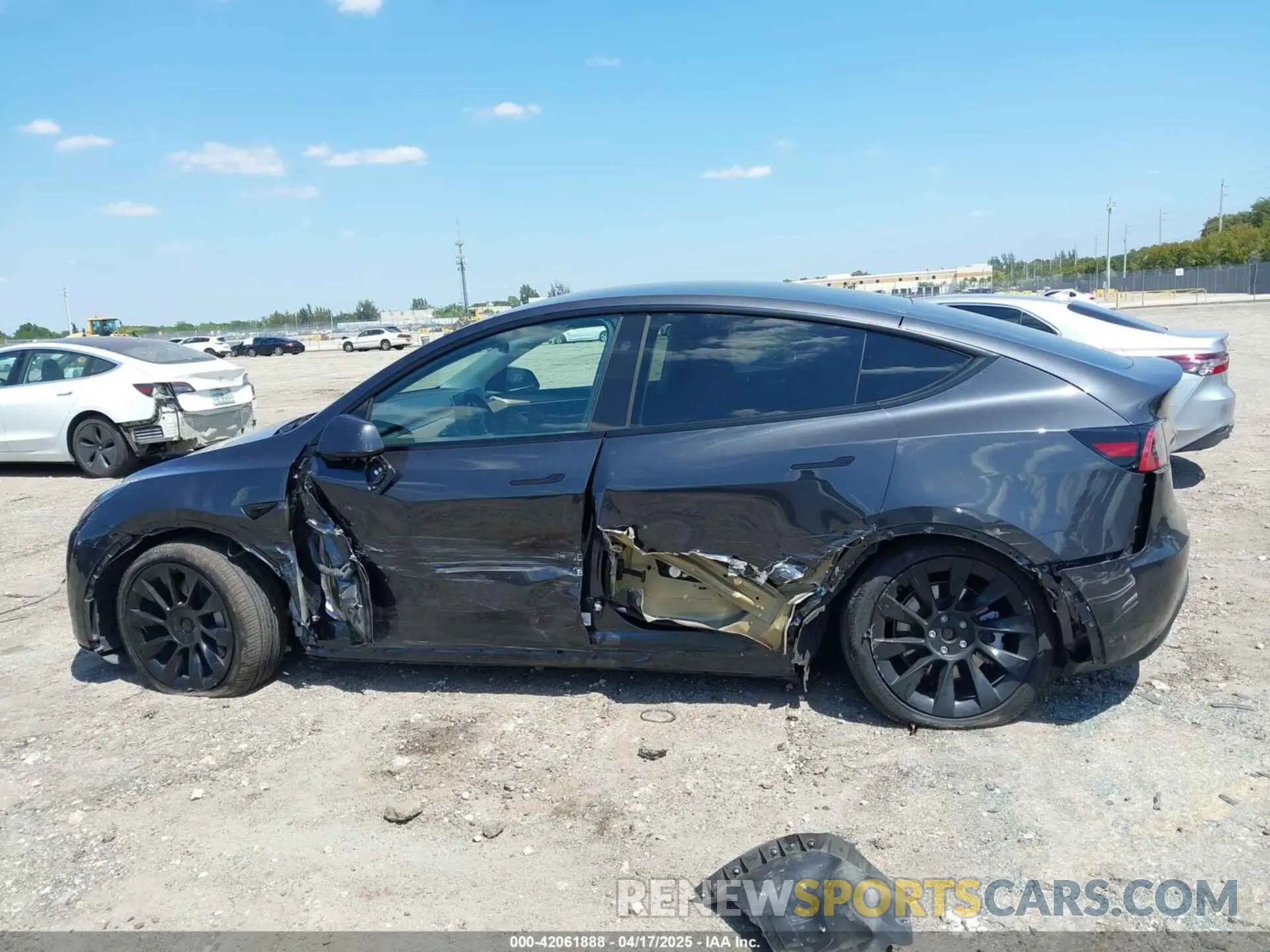13 fotografías del automóvil dañado 7SAYGDED3RF019063 TESLA MODEL Y 2024