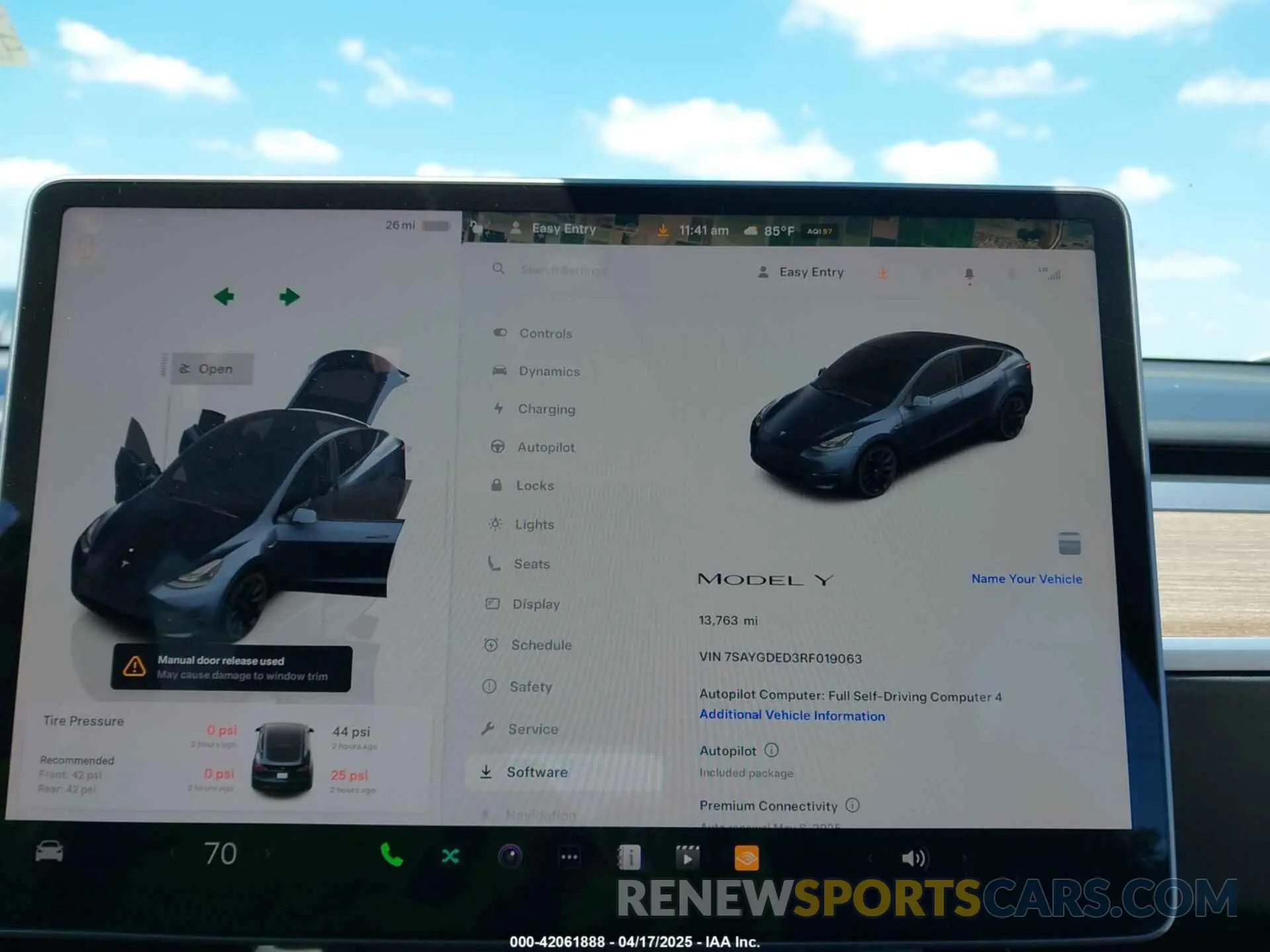7 fotografías del automóvil dañado 7SAYGDED3RF019063 TESLA MODEL Y 2024