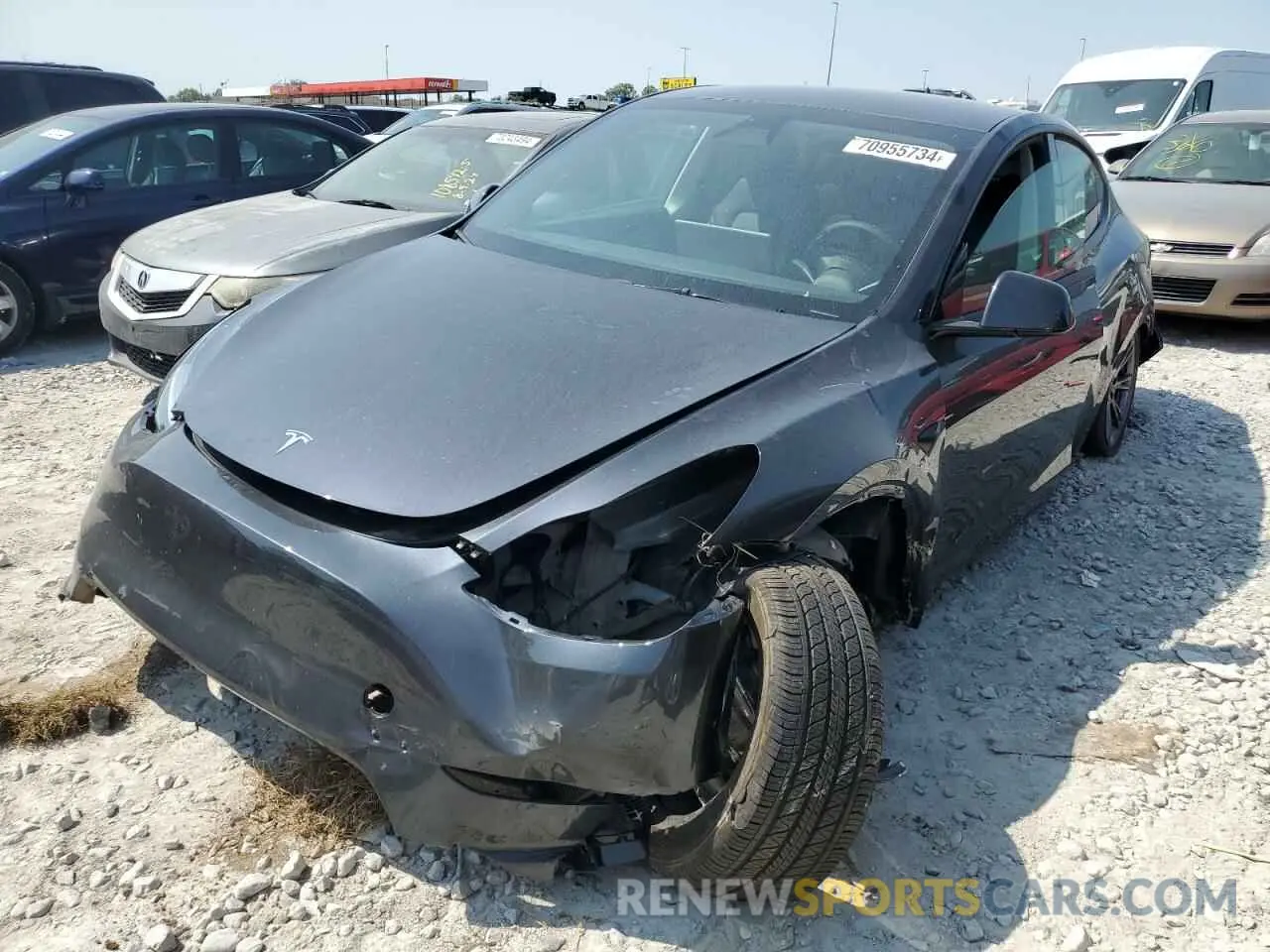 1 fotografías del automóvil dañado 7SAYGDED3RF114643 TESLA MODEL Y 2024