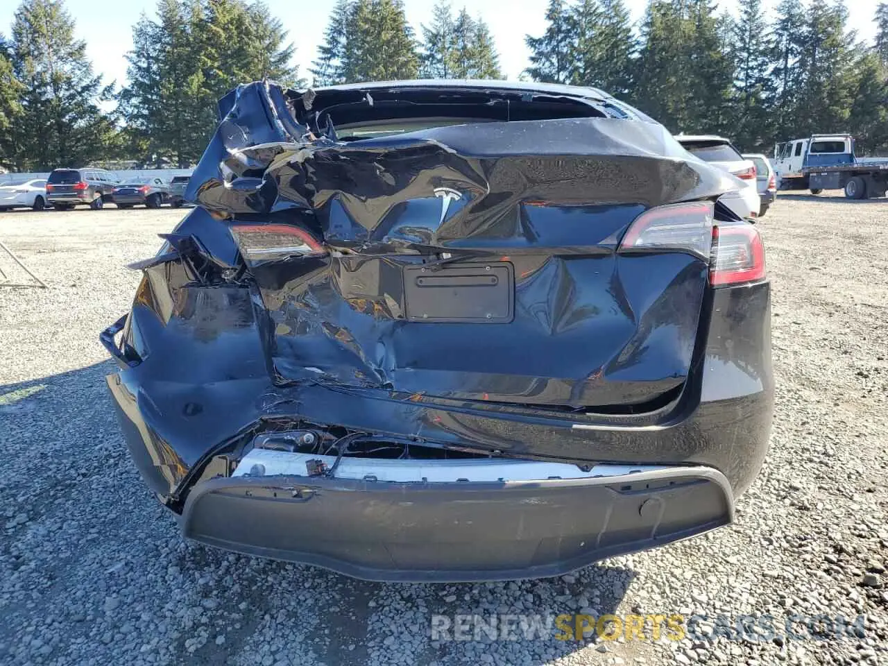 6 fotografías del automóvil dañado 7SAYGDED3RF151577 TESLA MODEL Y 2024