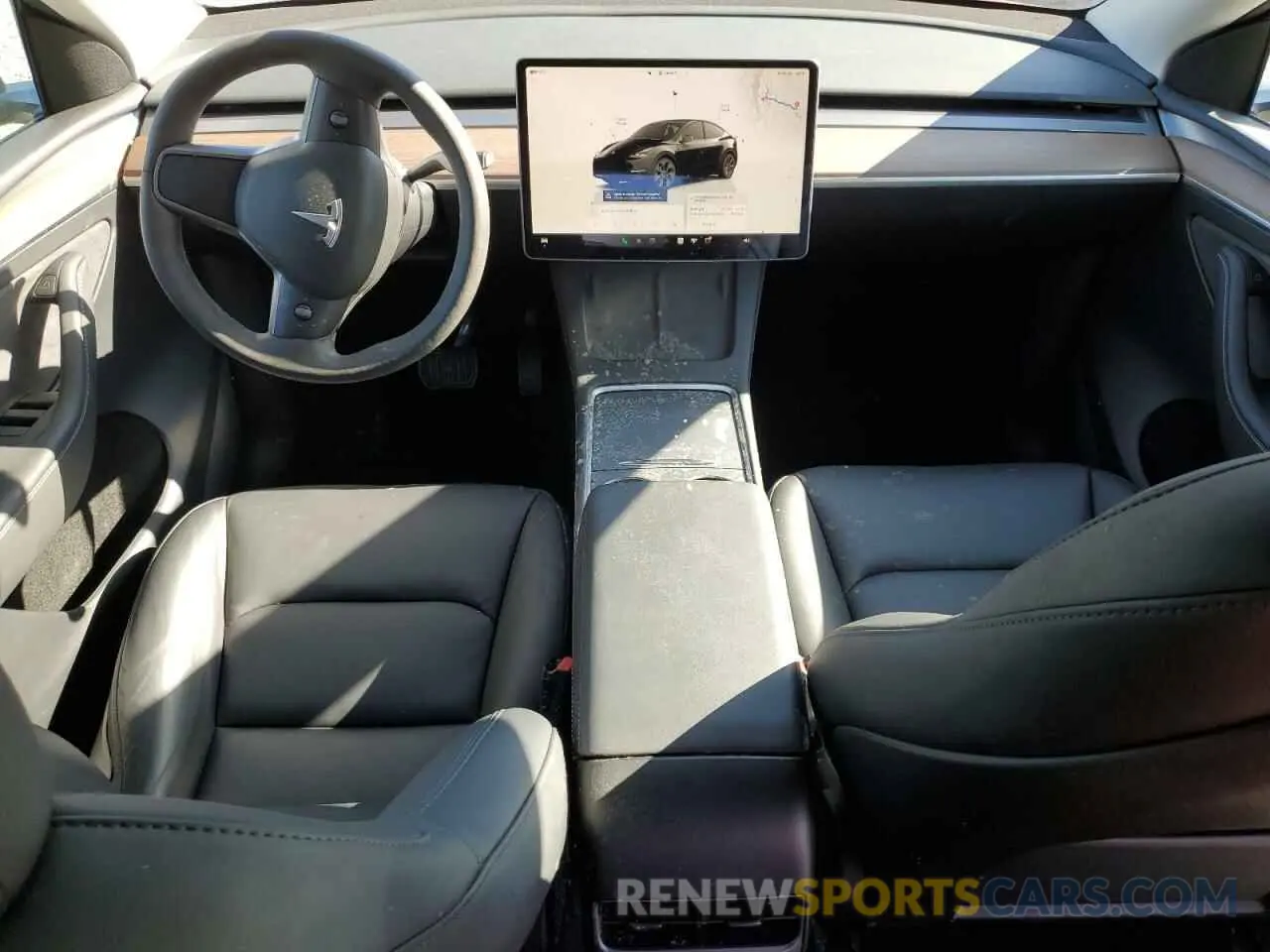 8 fotografías del automóvil dañado 7SAYGDED3RF151577 TESLA MODEL Y 2024