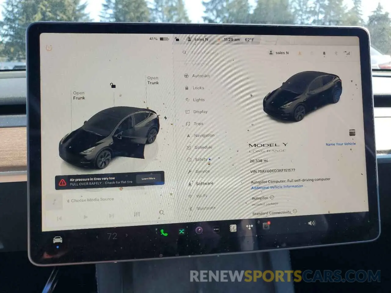 9 fotografías del automóvil dañado 7SAYGDED3RF151577 TESLA MODEL Y 2024