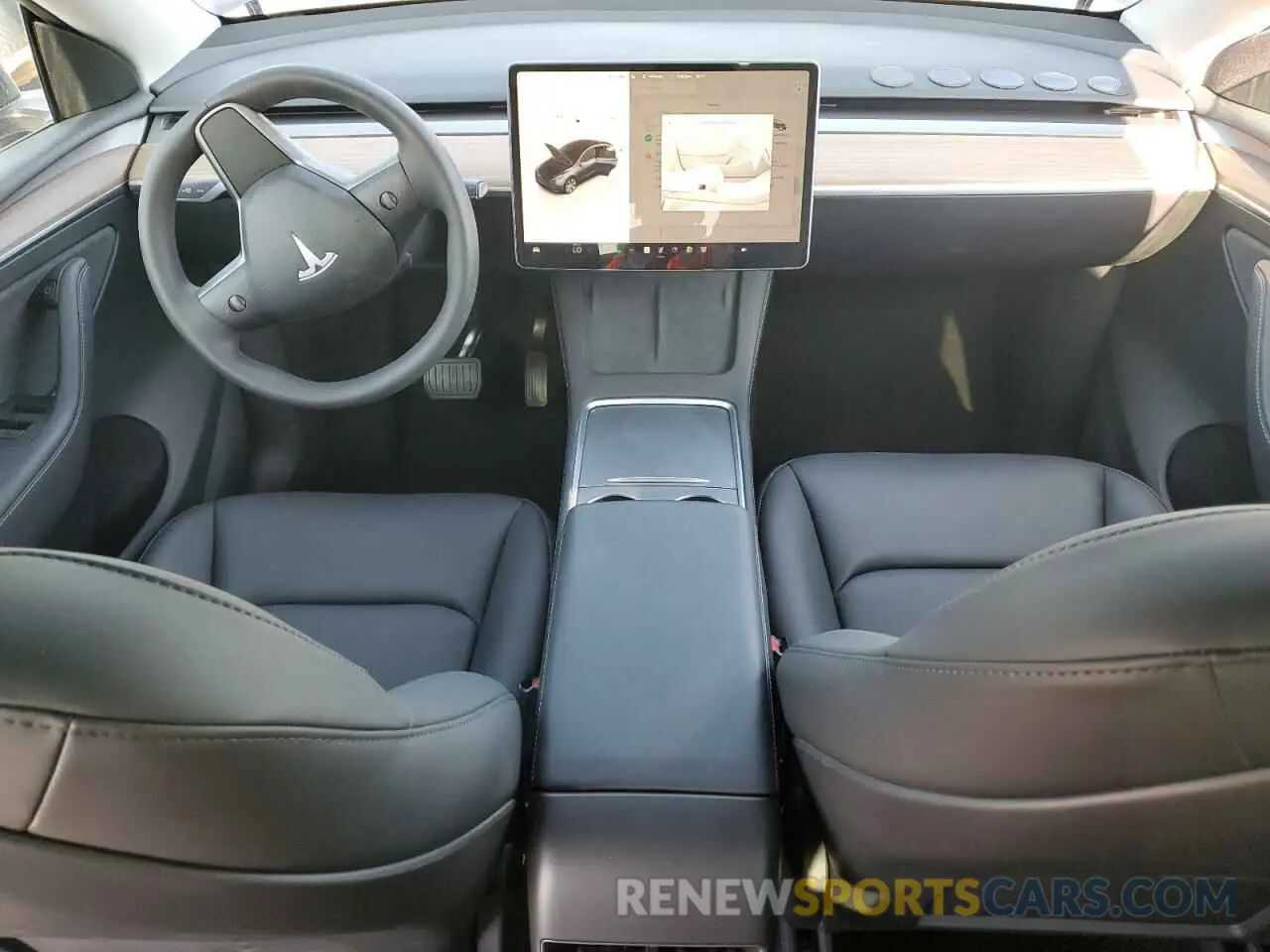 8 fotografías del automóvil dañado 7SAYGDED4RF032615 TESLA MODEL Y 2024